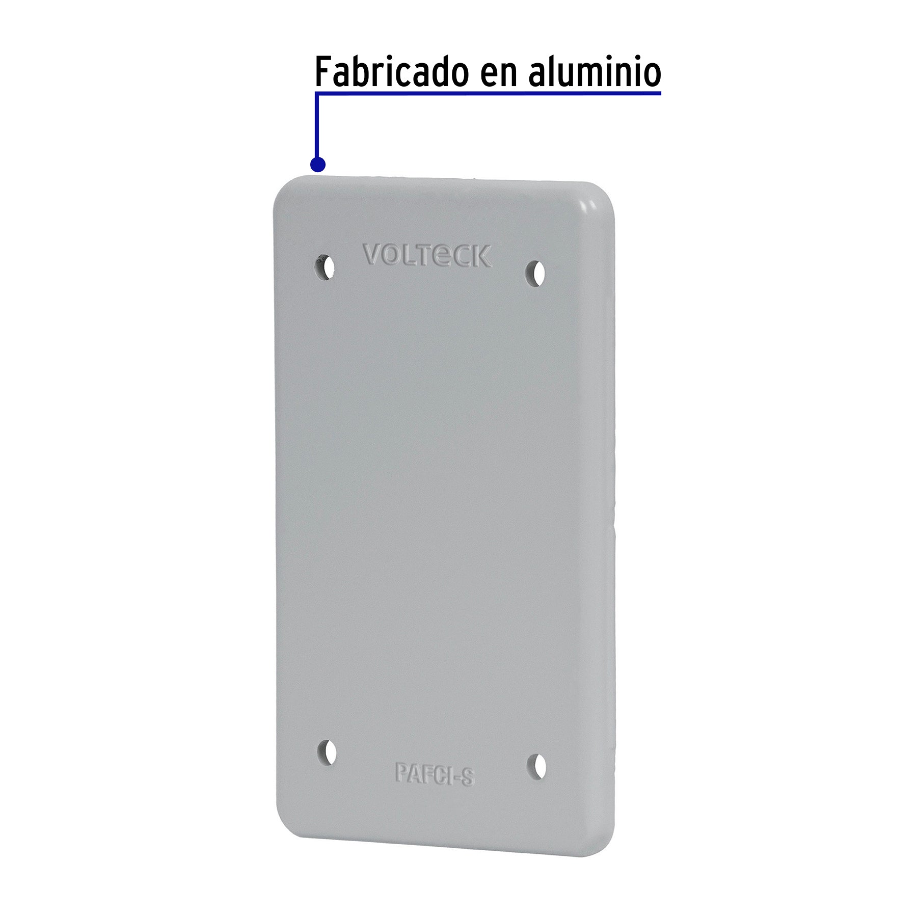 Placa tipo FS ciega, de sobreponer, VOLTECK