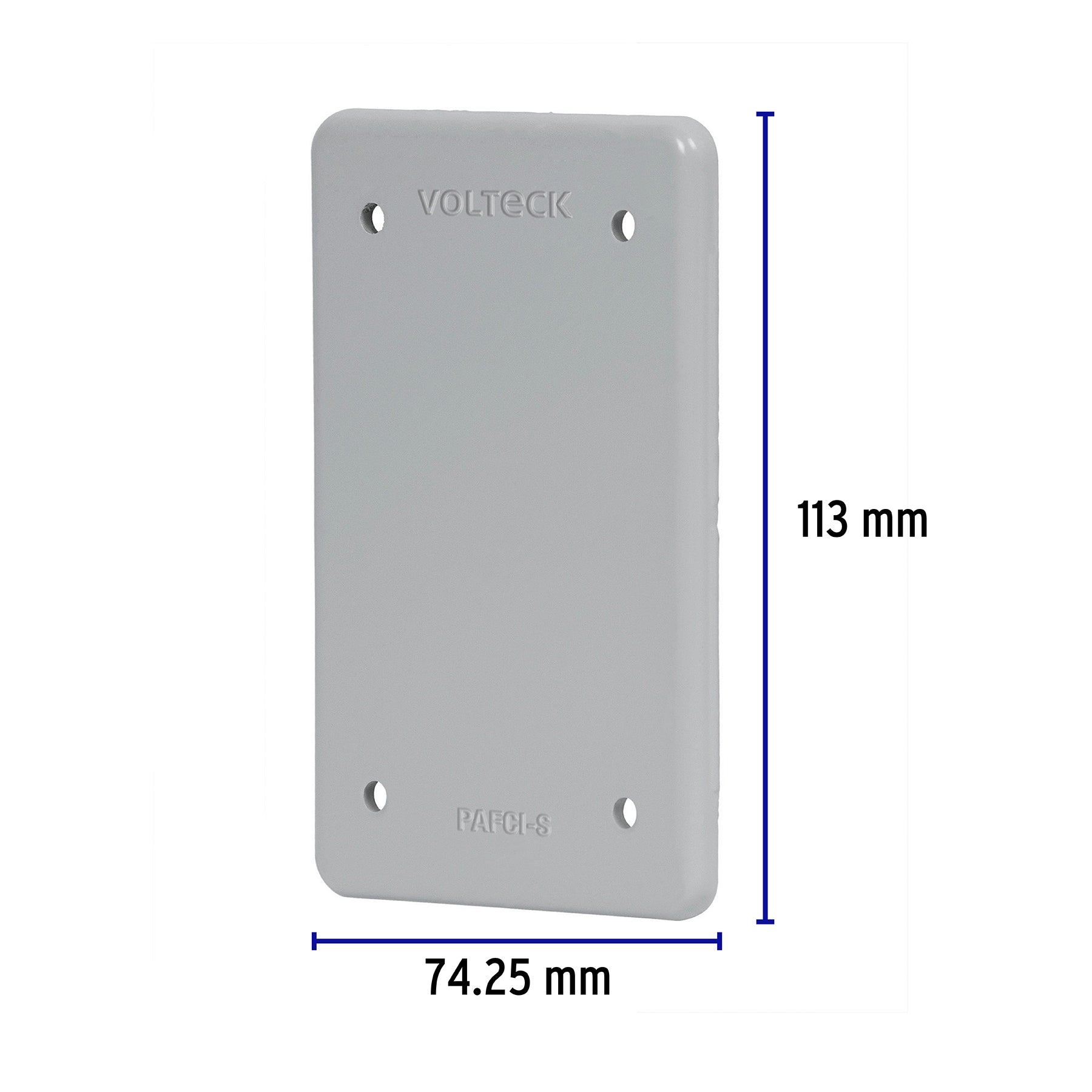 Placa tipo FS ciega, de sobreponer, VOLTECK