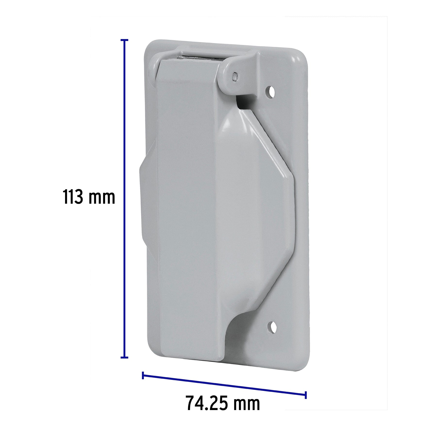 Placa tipo FS con cubierta, sencilla, sobreponer, VOLTECK