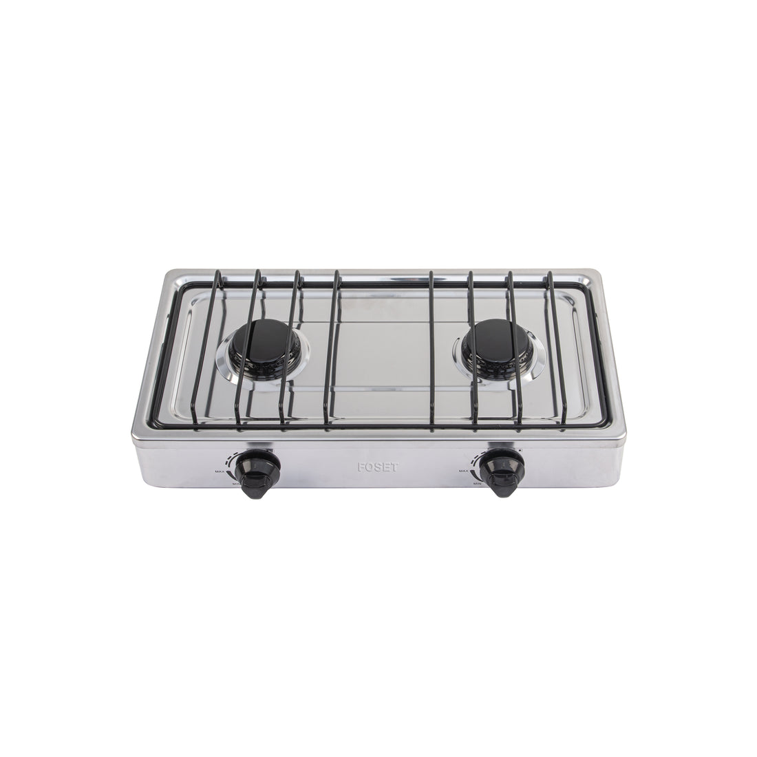 Parrilla de gas de sobreponer 2 quemadores, inox, FOSET