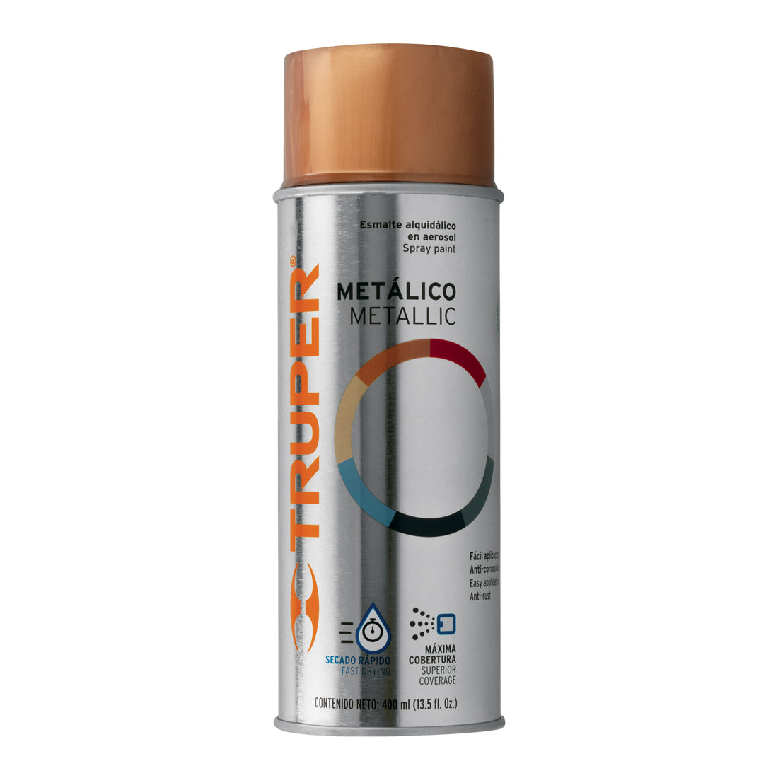 Pintura en aerosol, cobre metálico, bote tradicional, 400 ml