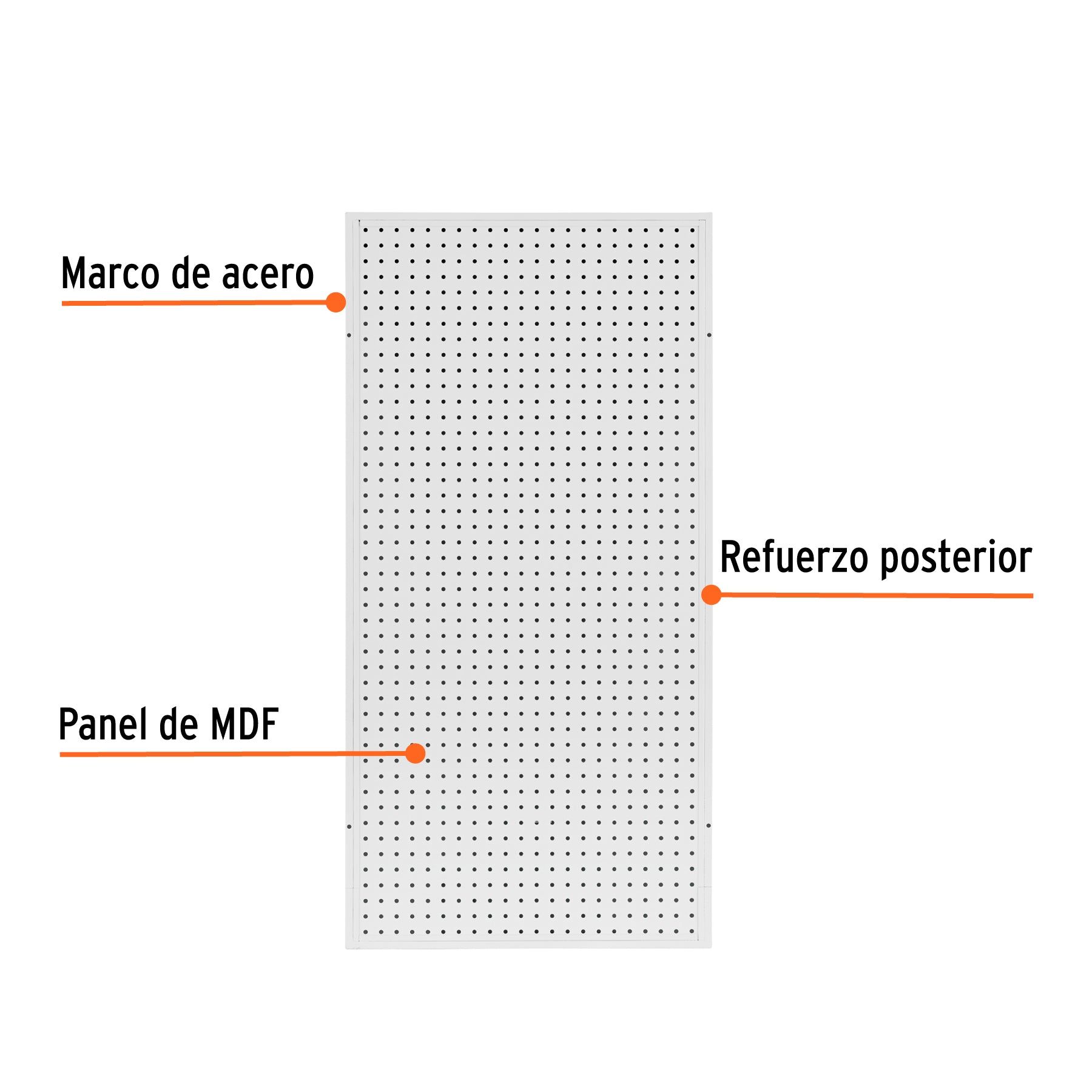Panel perfocel 60 x 120 cm, TRUPER