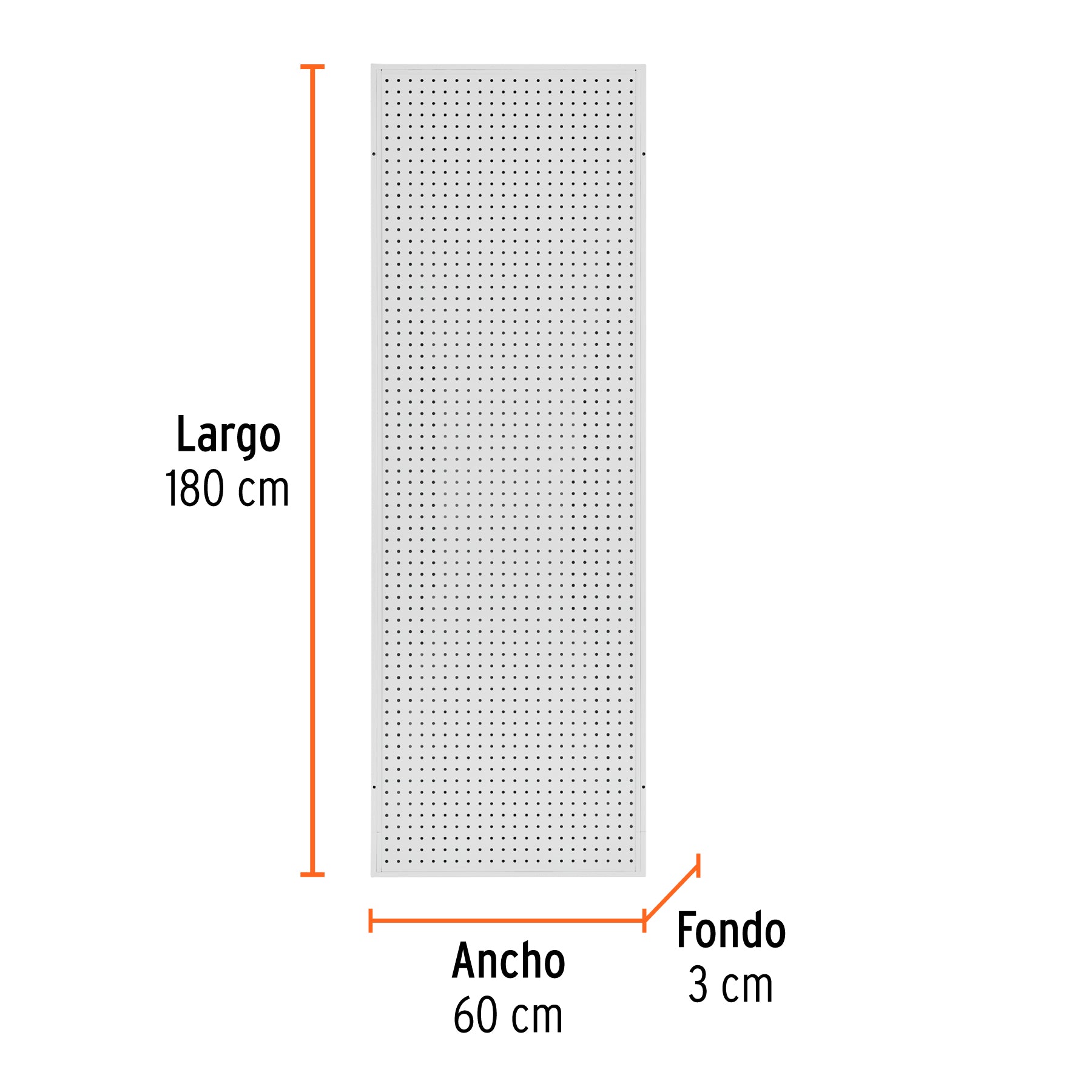Panel perfocel 60 x 180 cm, TRUPER