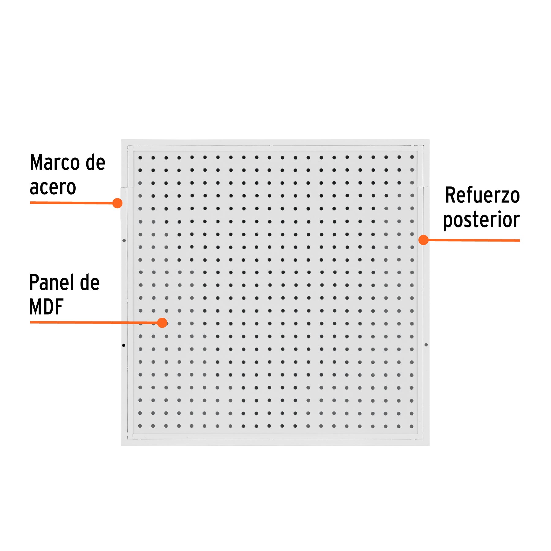Panel perfocel 60 x 60 cm TRUPER