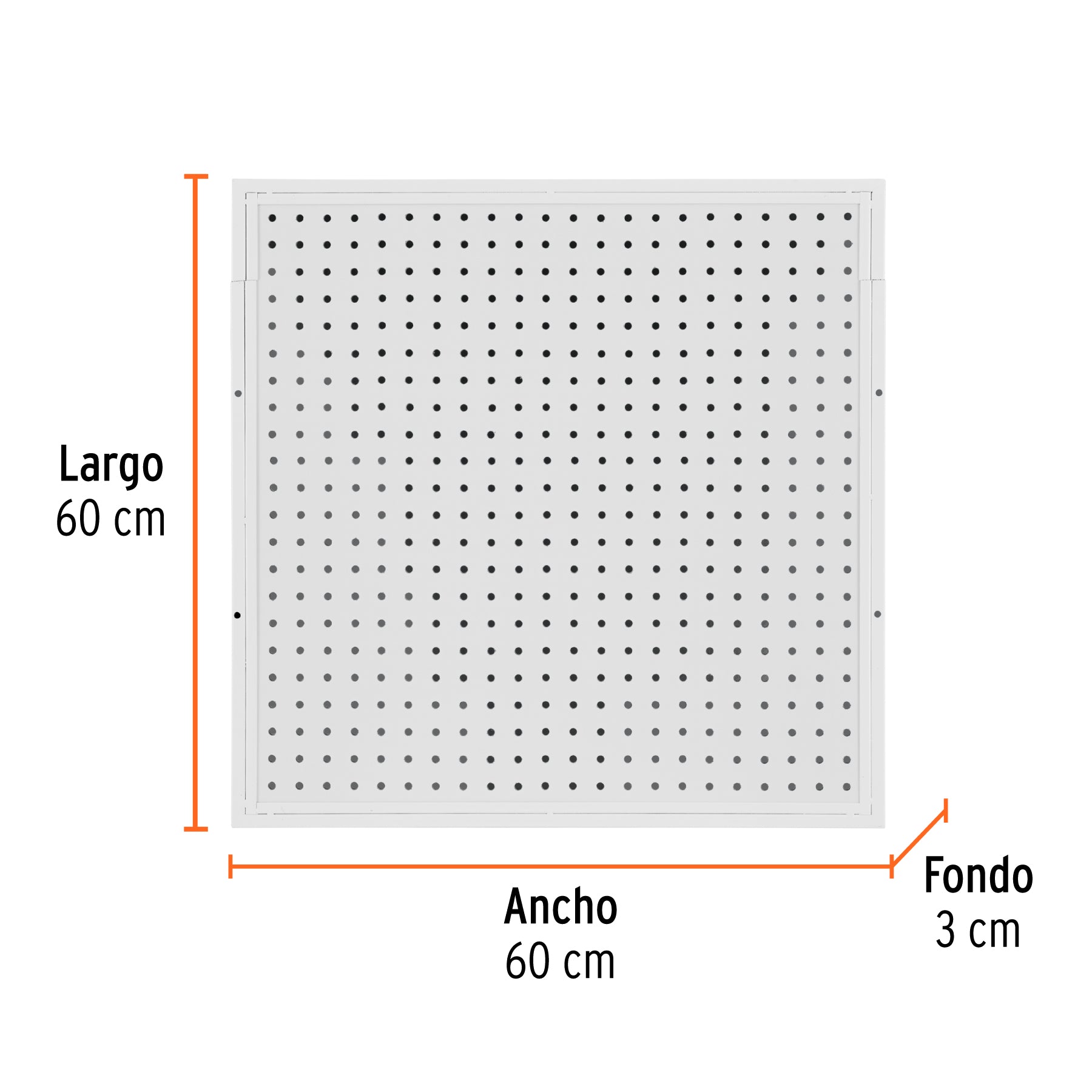 Panel perfocel 60 x 60 cm TRUPER