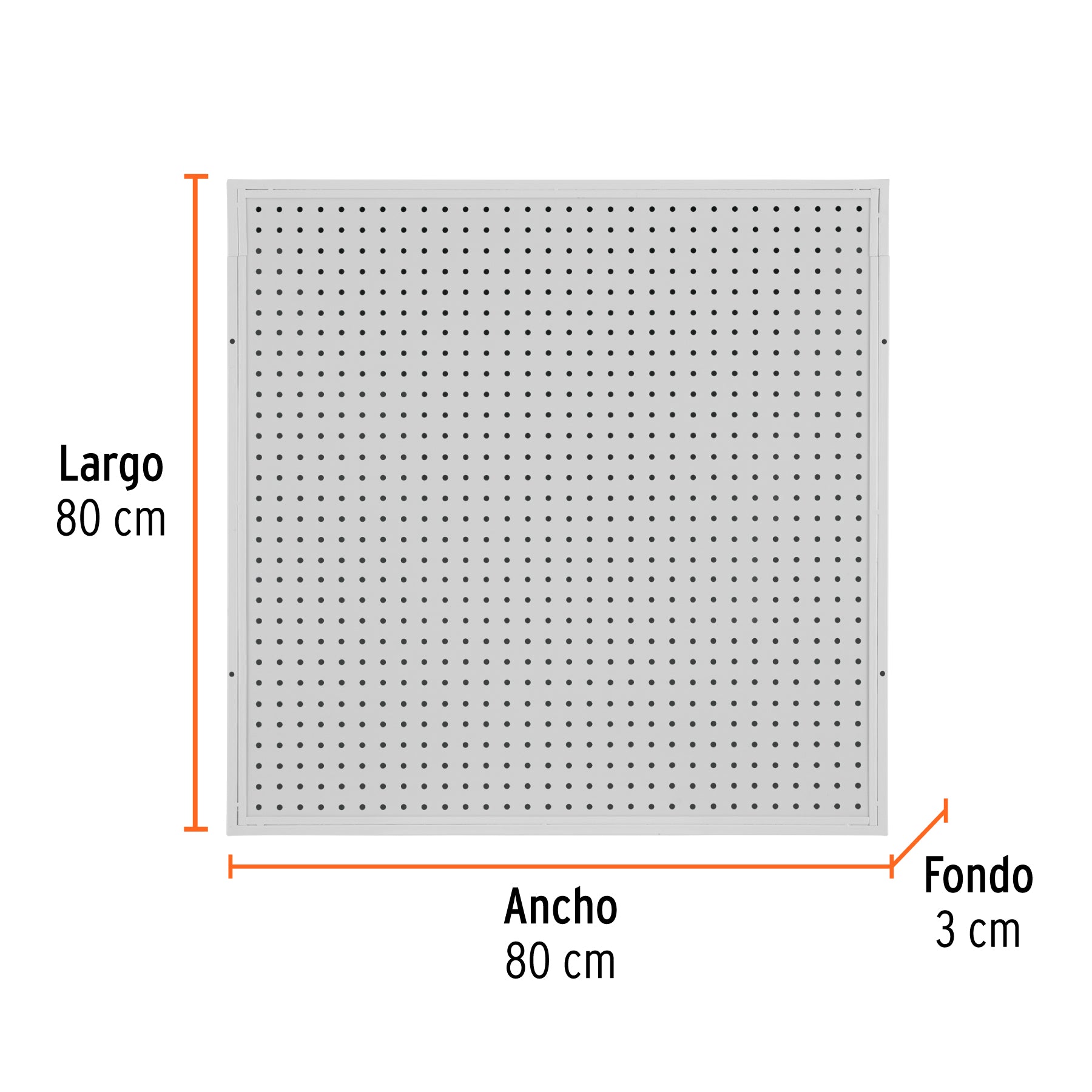 Panel perfocel 80 x 80 cm, TRUPER