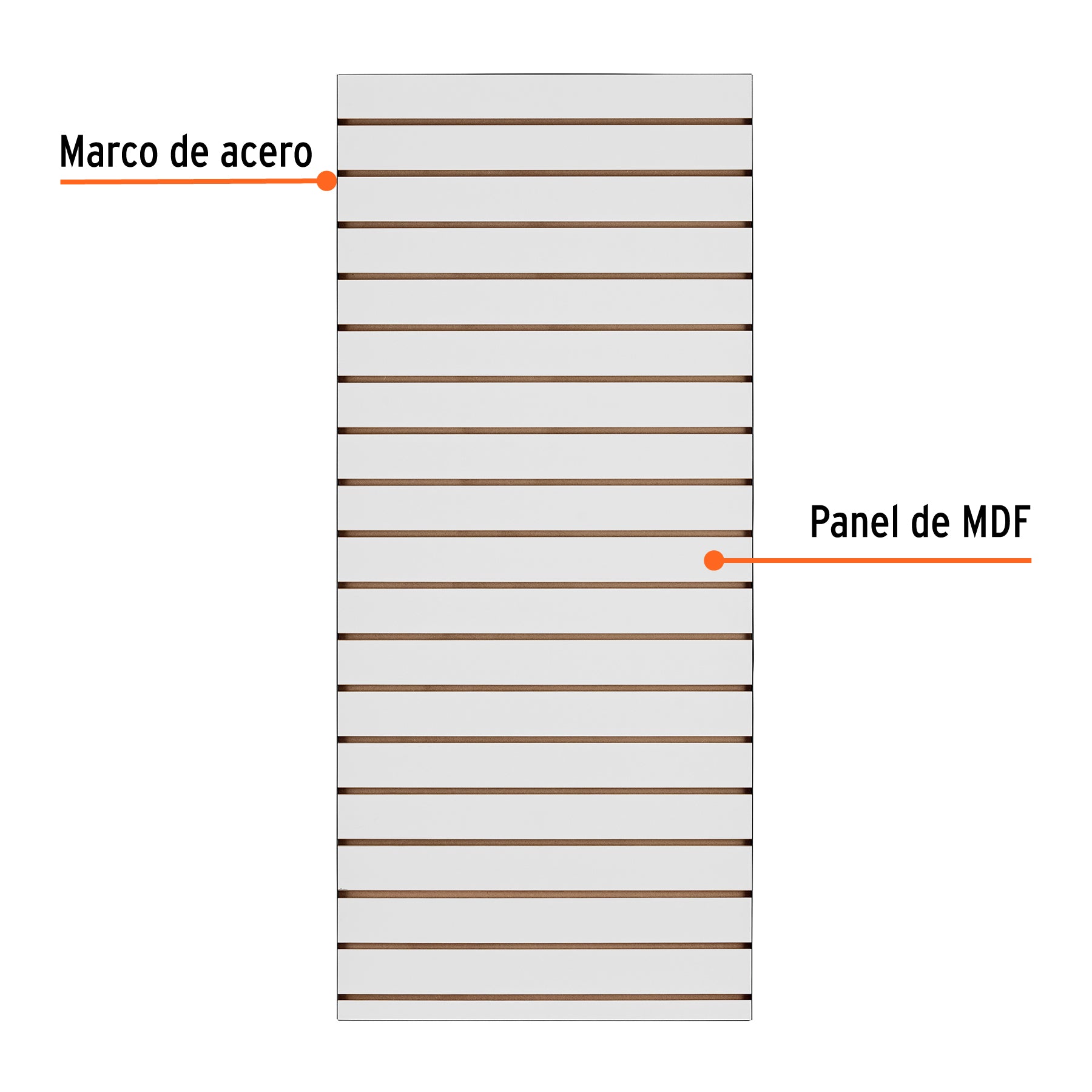 Panel ranurado 60 x 140 cm, TRUPER
