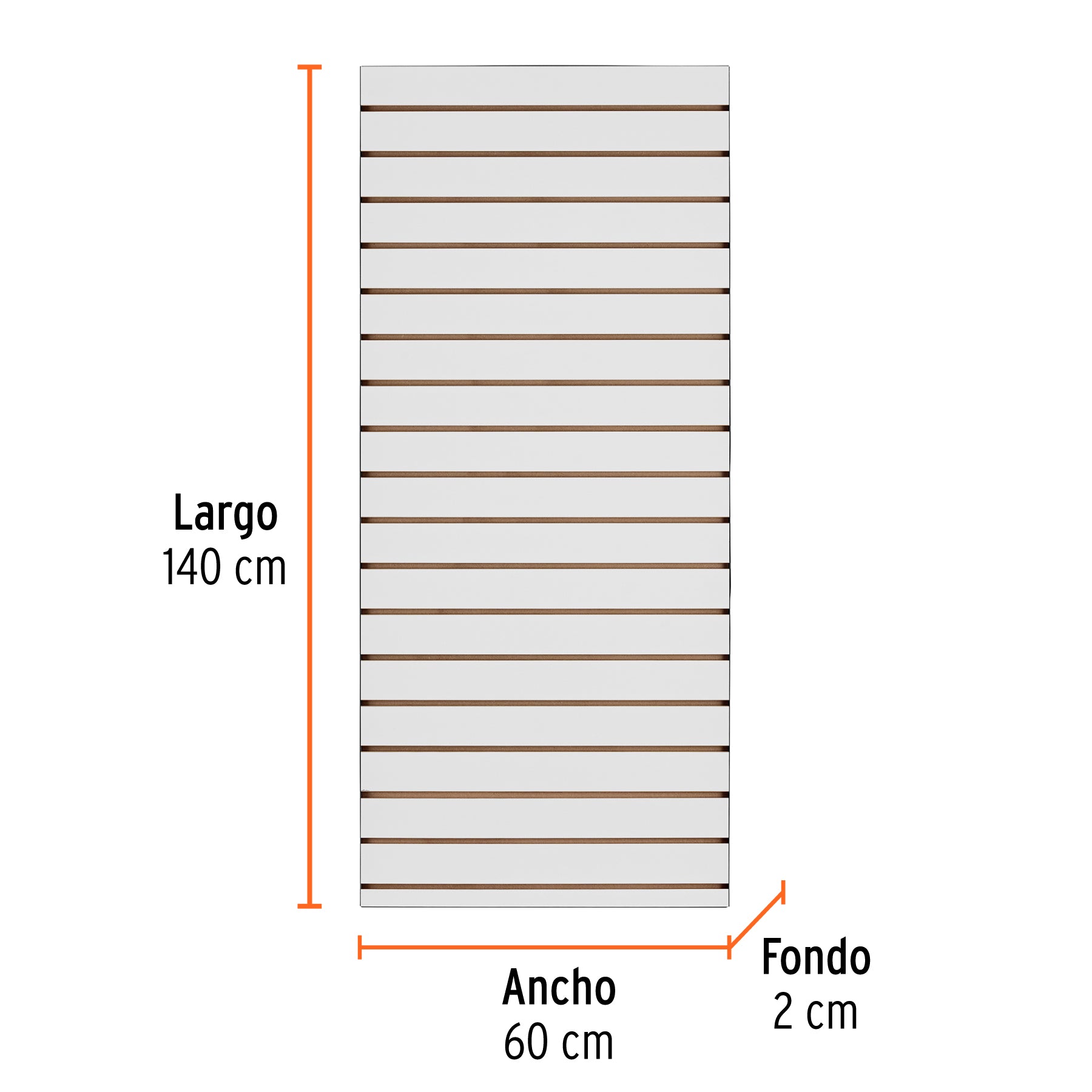 Panel ranurado 60 x 140 cm, TRUPER