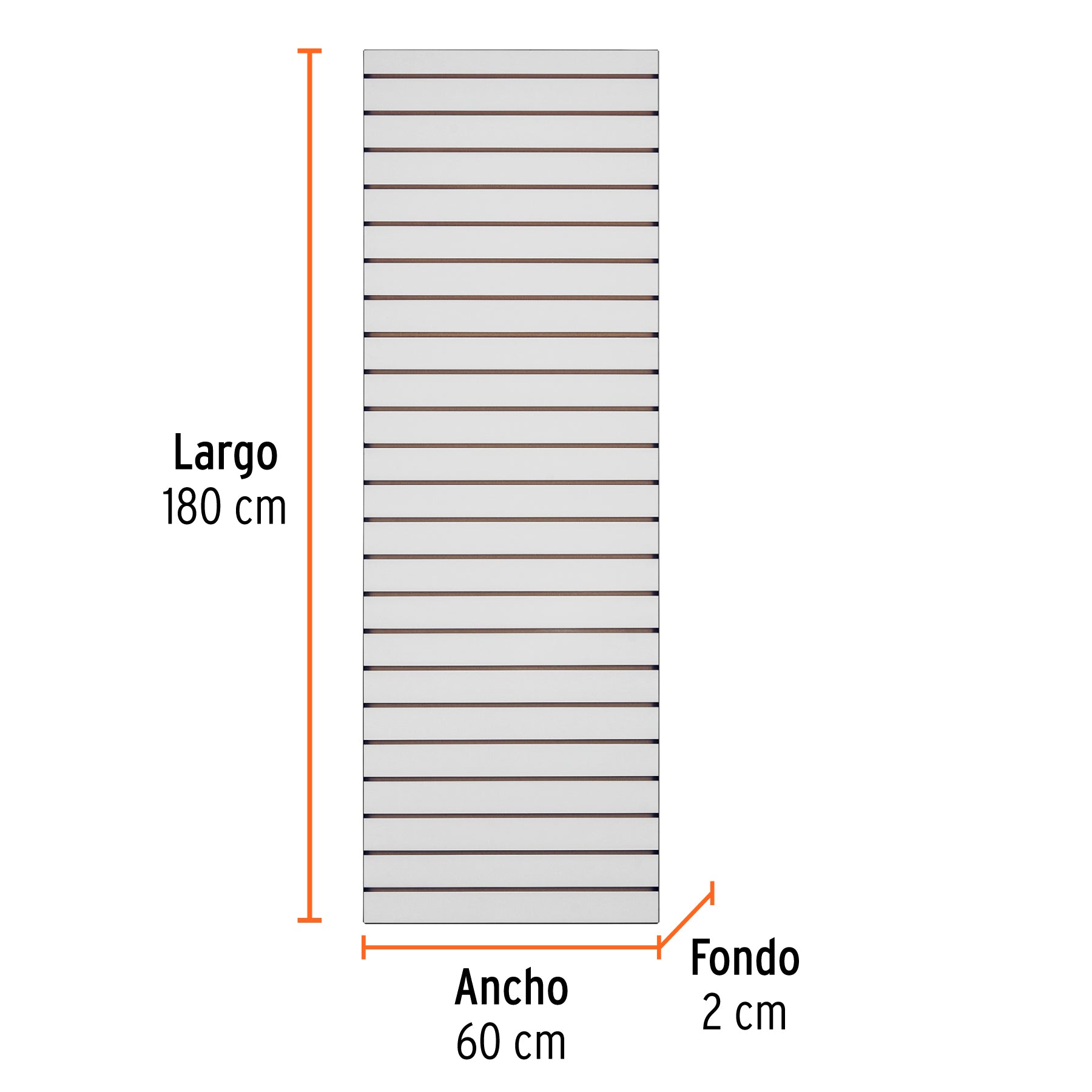 Panel ranurado 60 x 180 cm, TRUPER