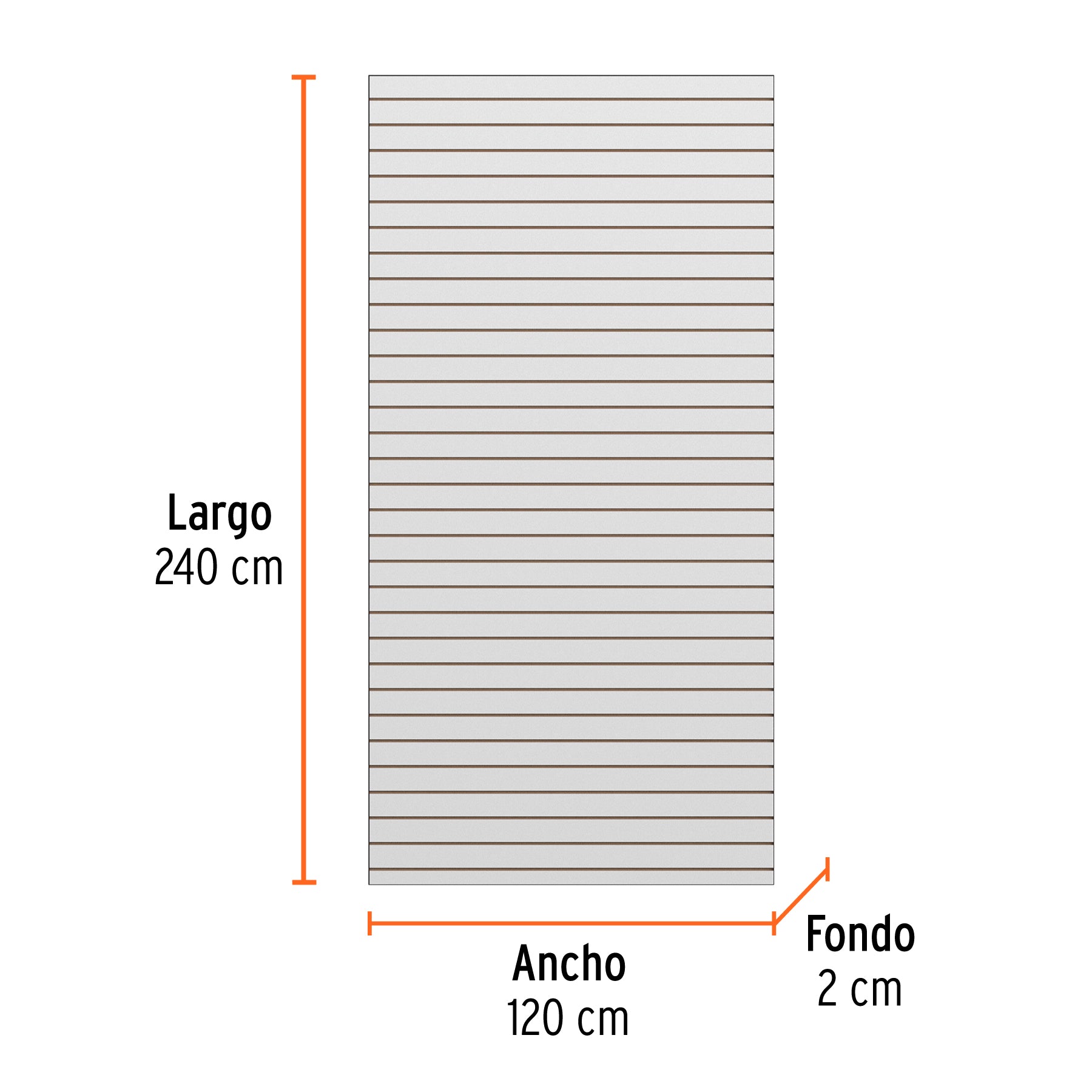 Panel ranurado 120 x 240 cm TRUPER
