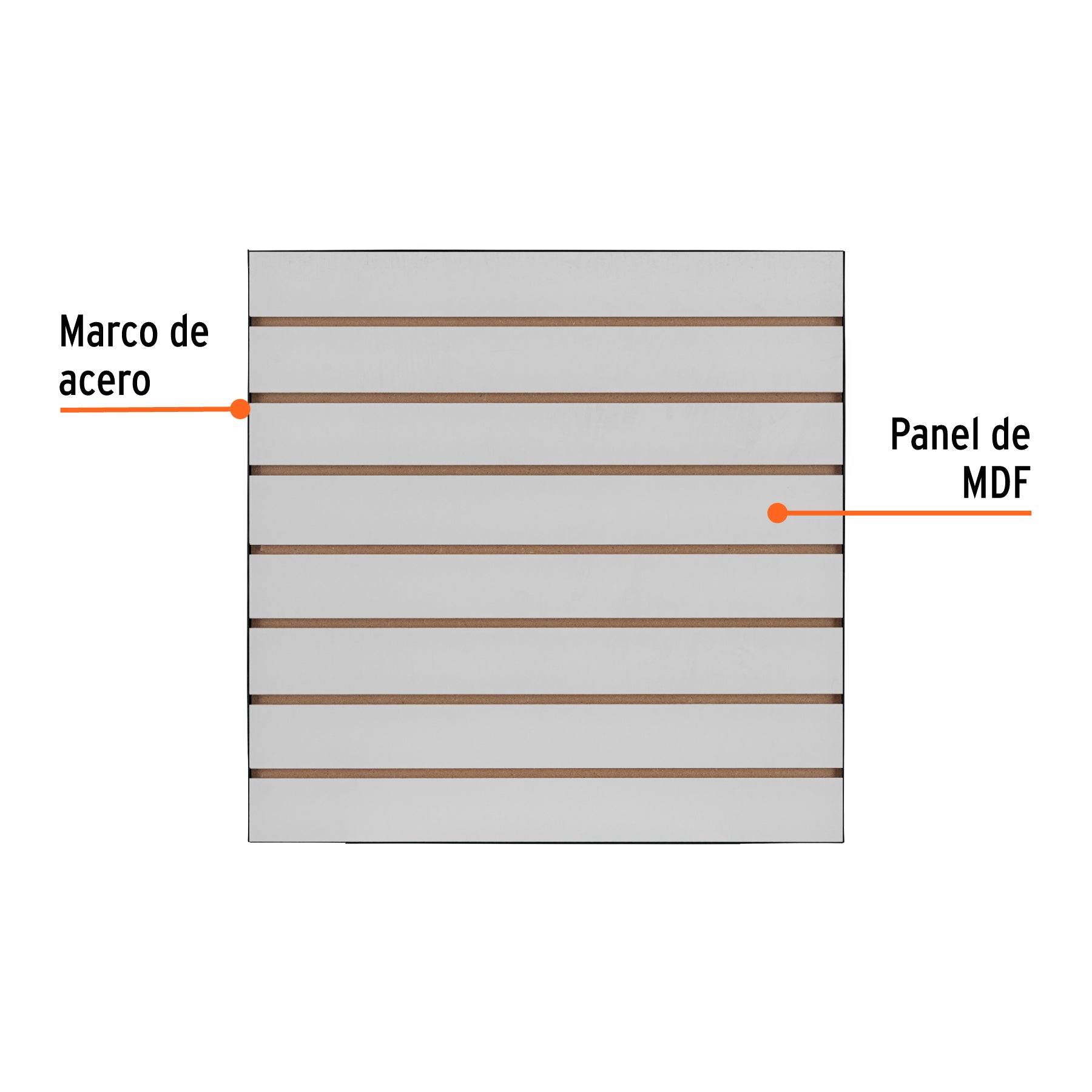 Panel ranurado 60 x 60 cm TRUPER