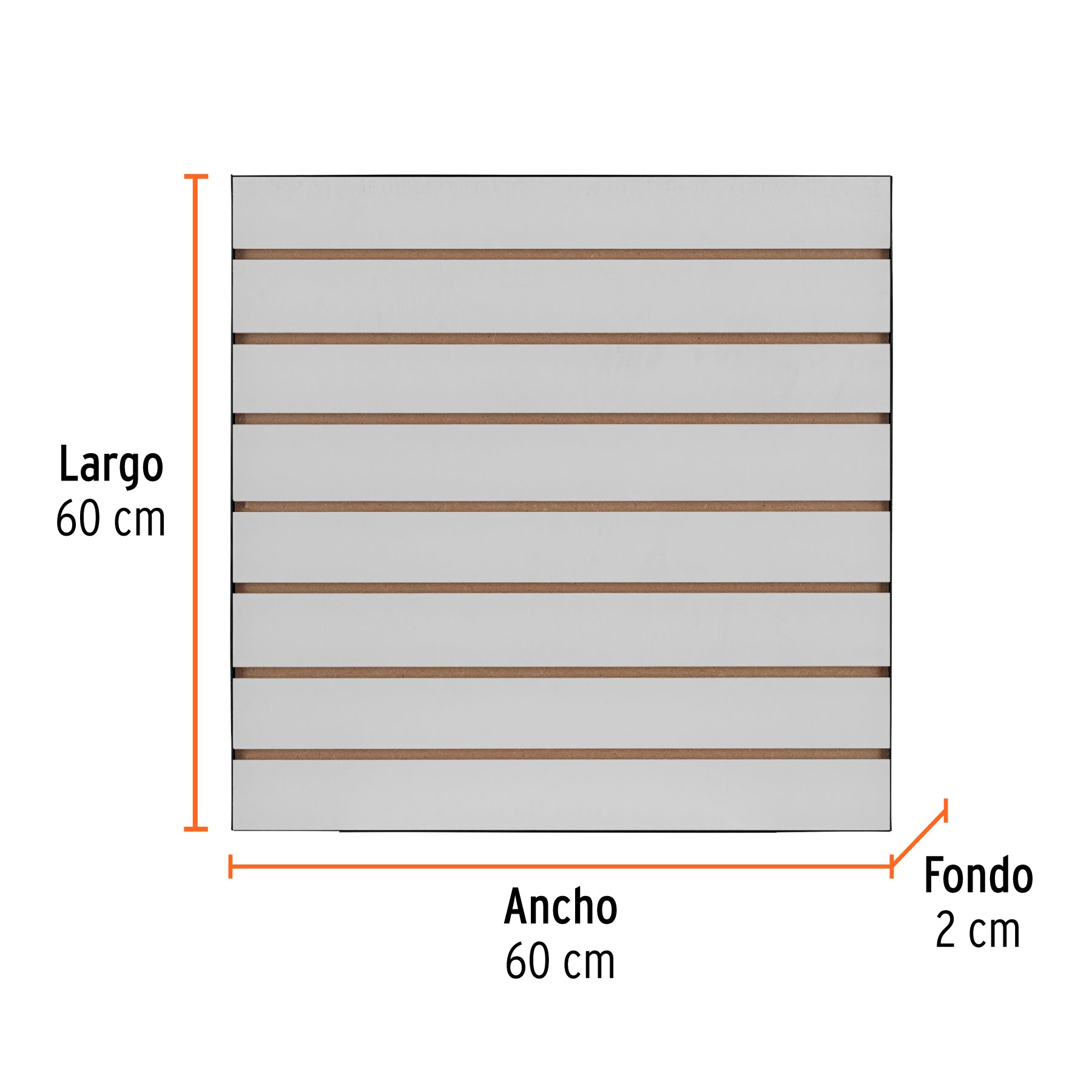 Panel ranurado 60 x 60 cm TRUPER