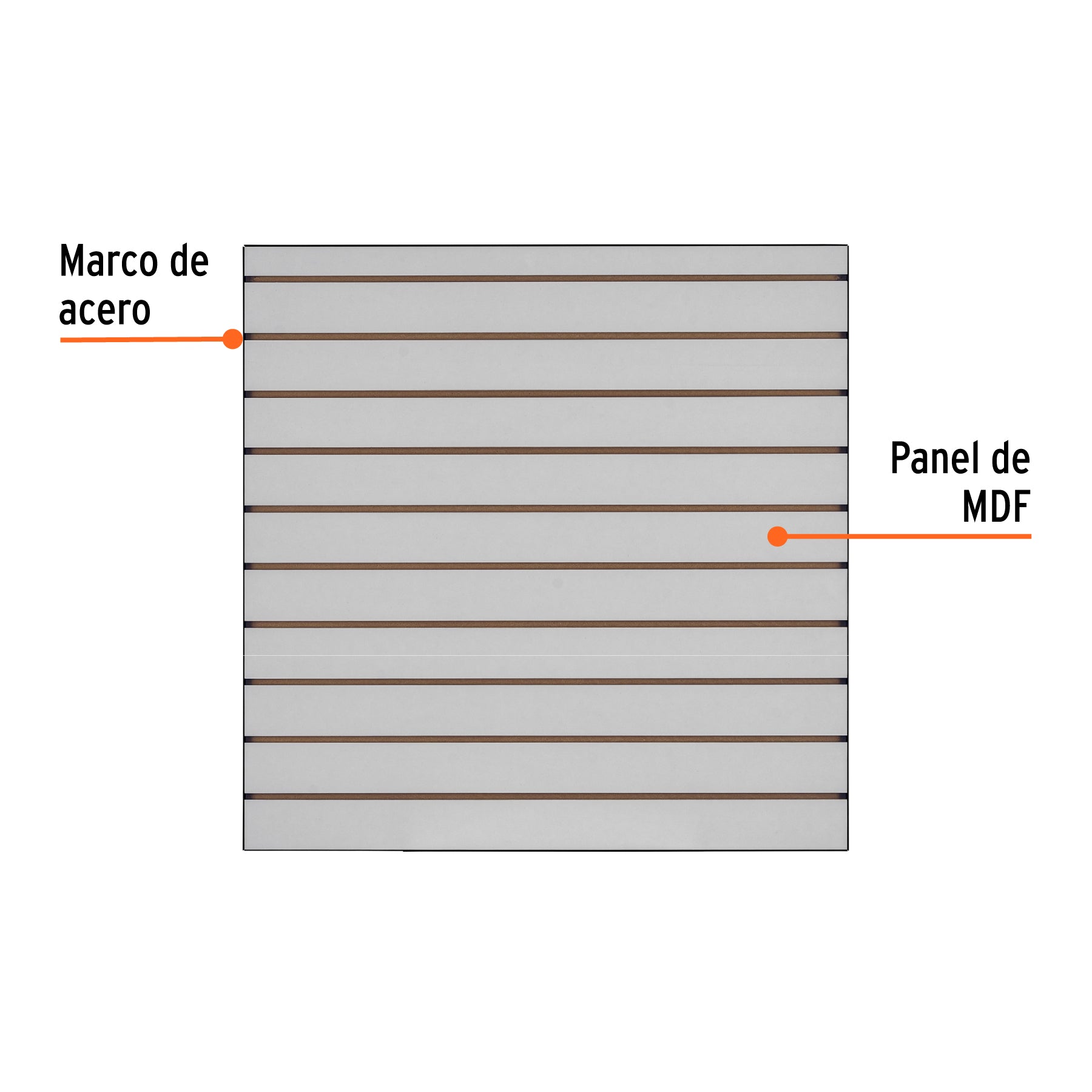 Panel ranurado 80 x 80 cm TRUPER