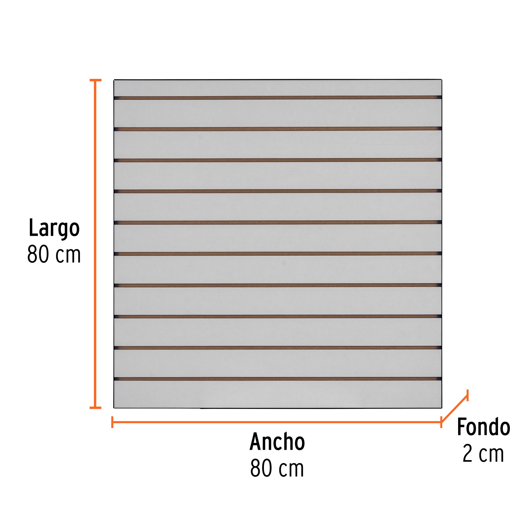 Panel ranurado 80 x 80 cm TRUPER