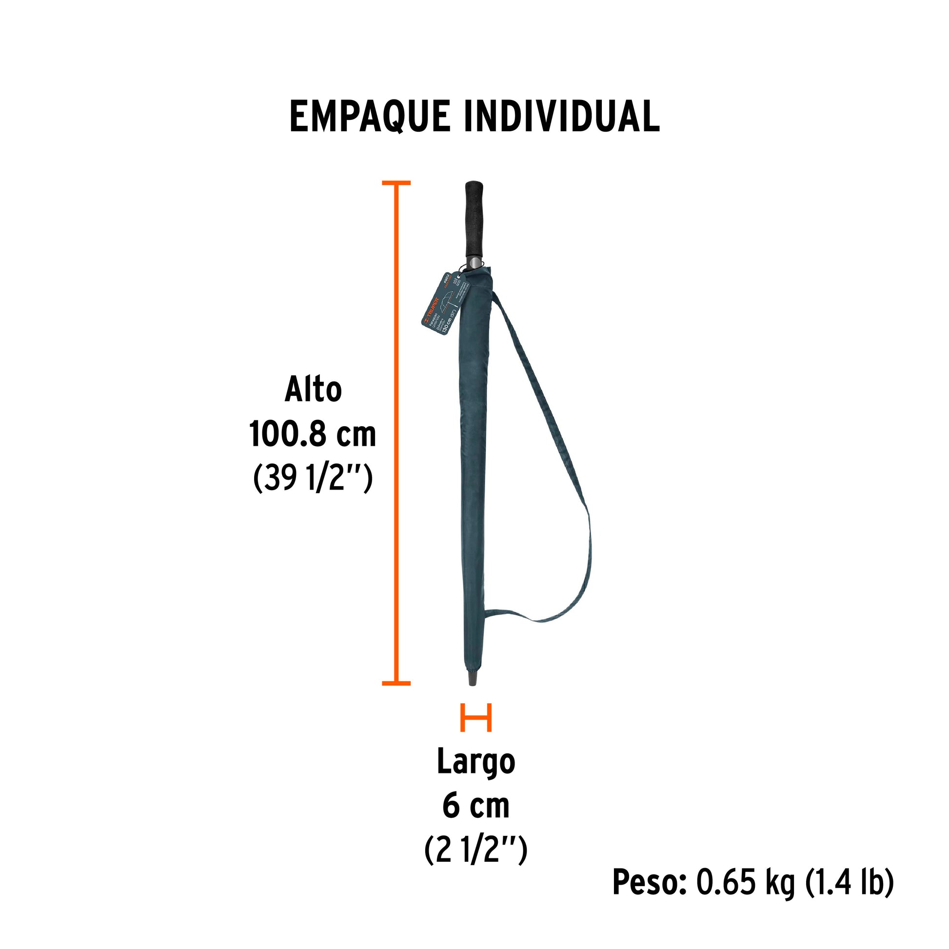 Paraguas de 135 cm, TRUPER - Empaque