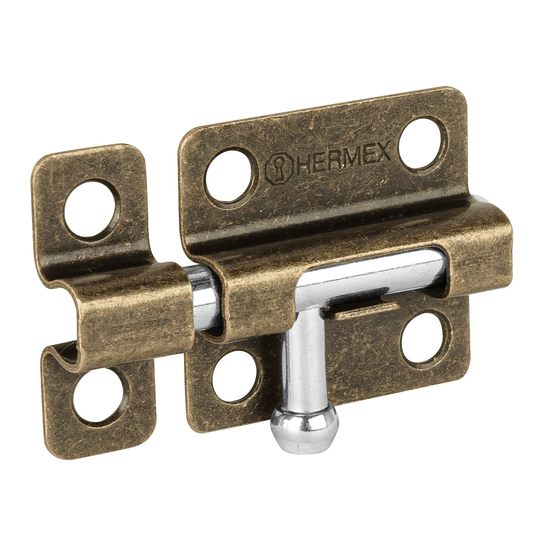 Pasador de barril de acero latón antiguo 2", HERMEX