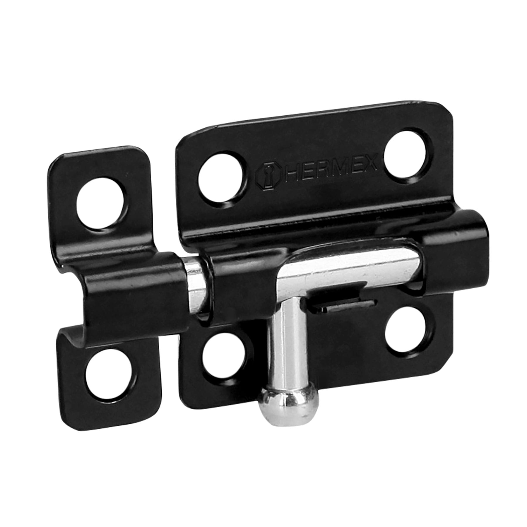 Pasador de barril 2" de acero acabado negro, HERMEX