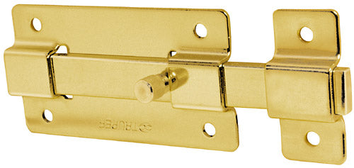 Pasador de barril 4" de acero acabado latón, HERMEX