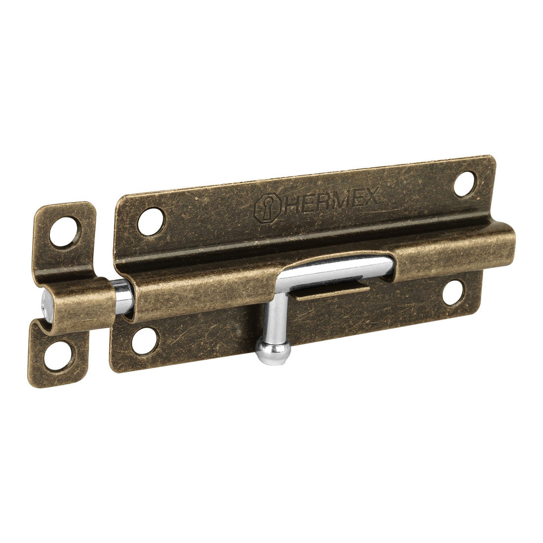 Pasador de barril de acero latón antiguo 5", HERMEX