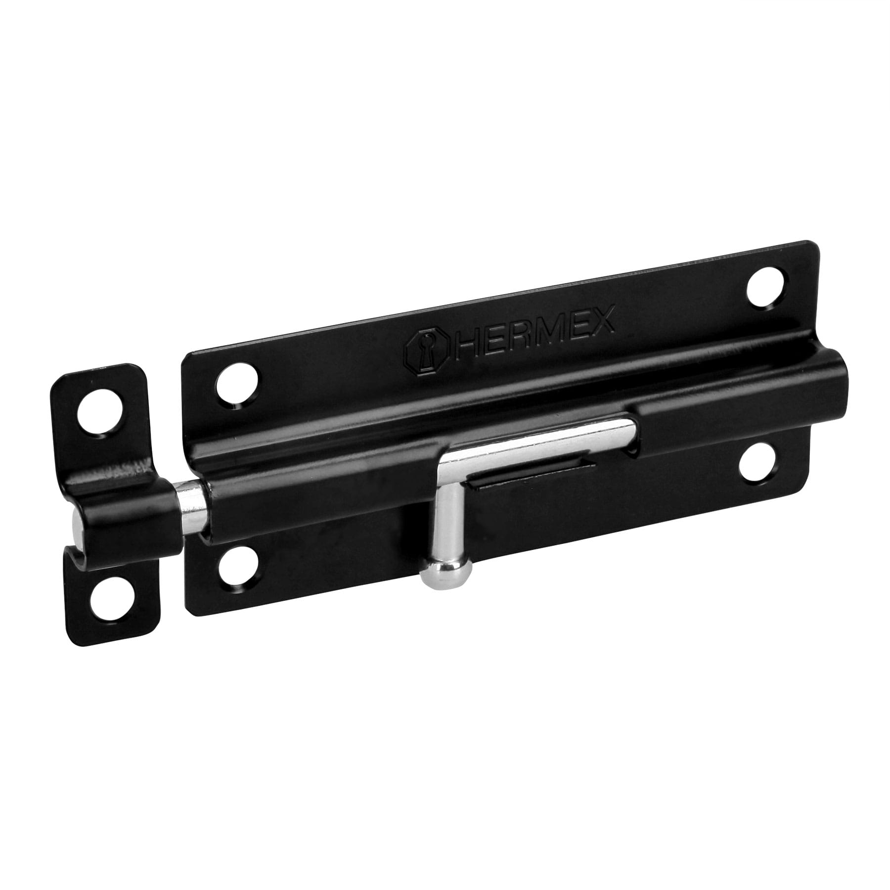 Pasador de barril 5" de acero acabado negro, HERMEX
