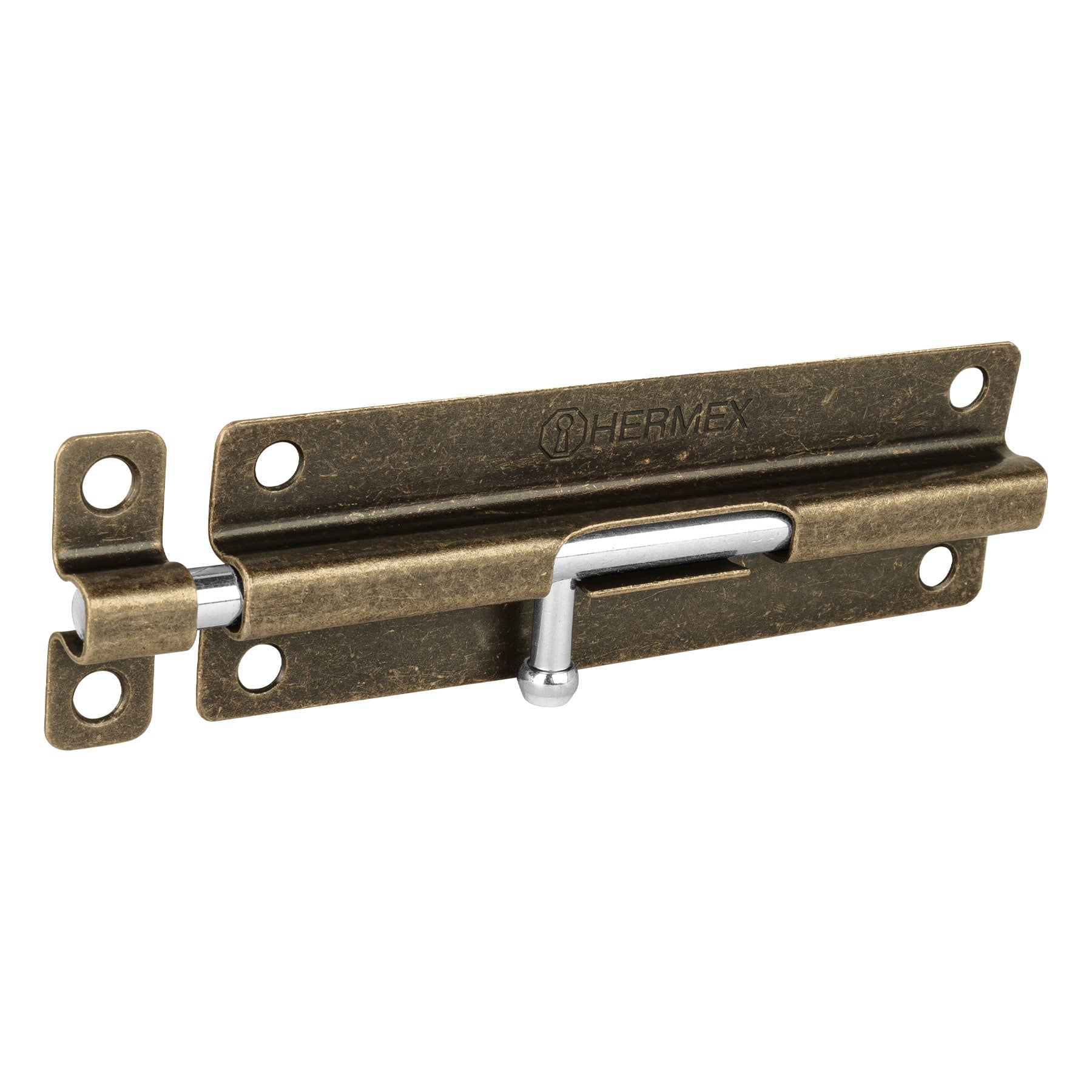 Pasador de barril de acero latón antiguo 6", HERMEX
