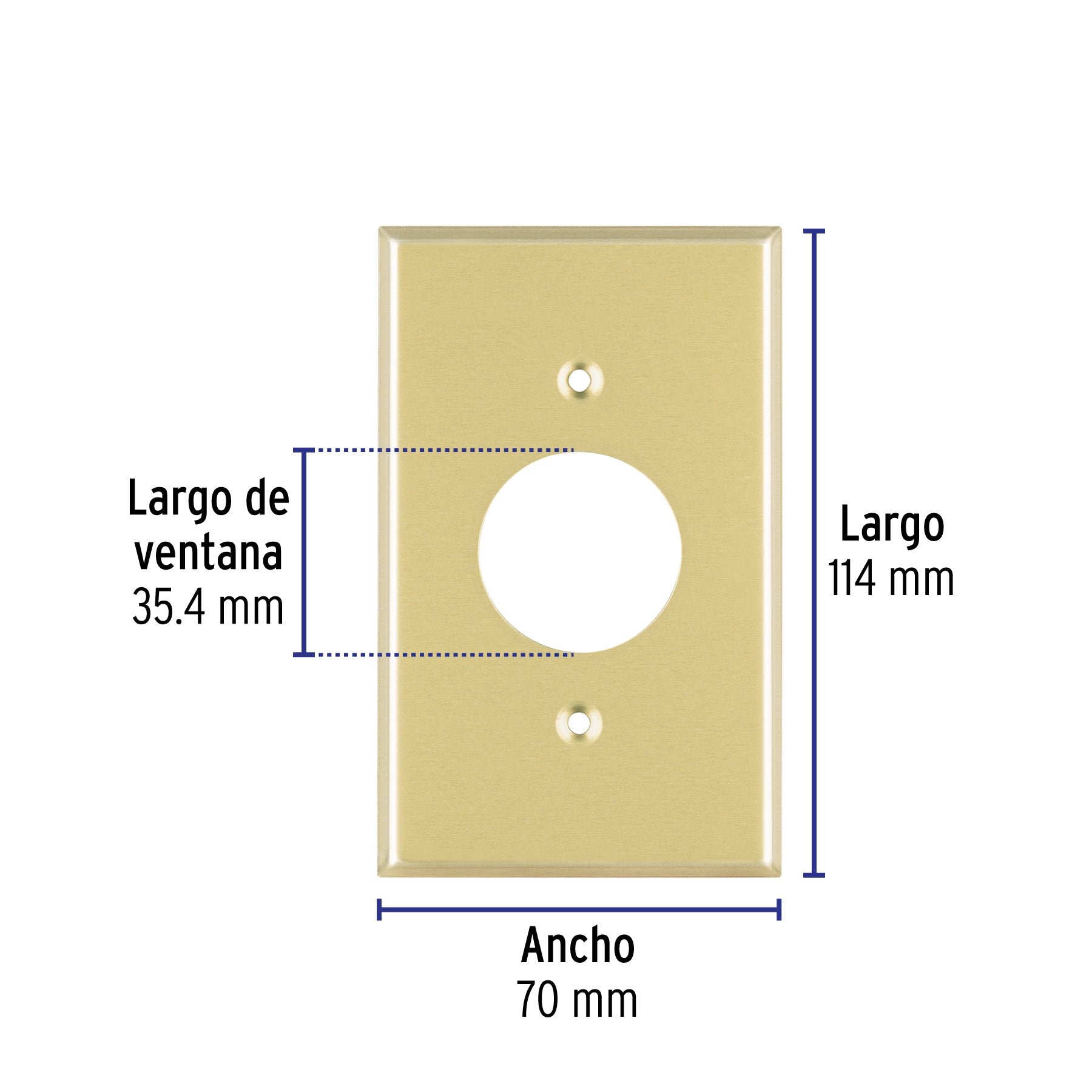 Placa para contacto redondo, de aluminio, línea Standard