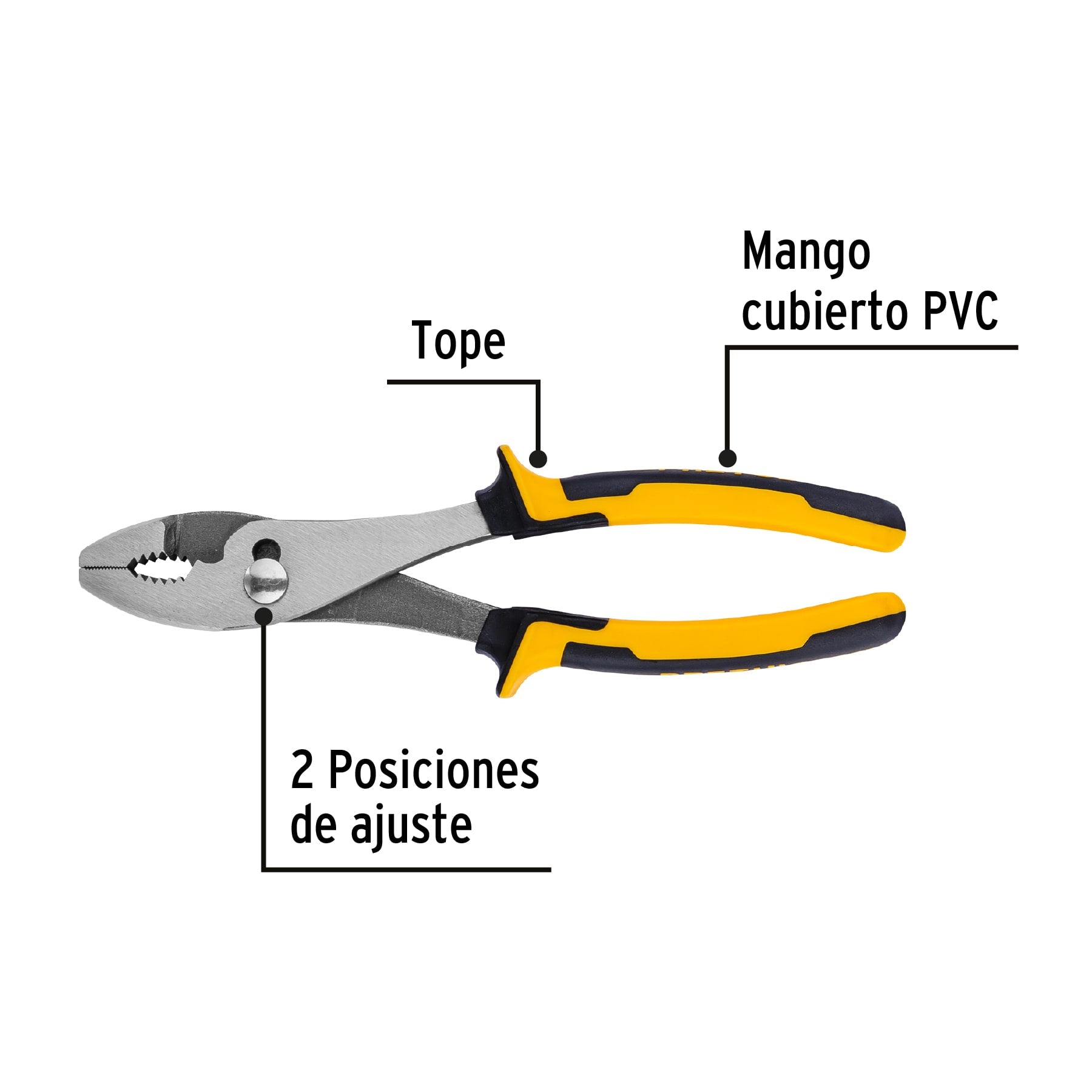 Pinza de chofer 10", mango comfort grip, PRETUL