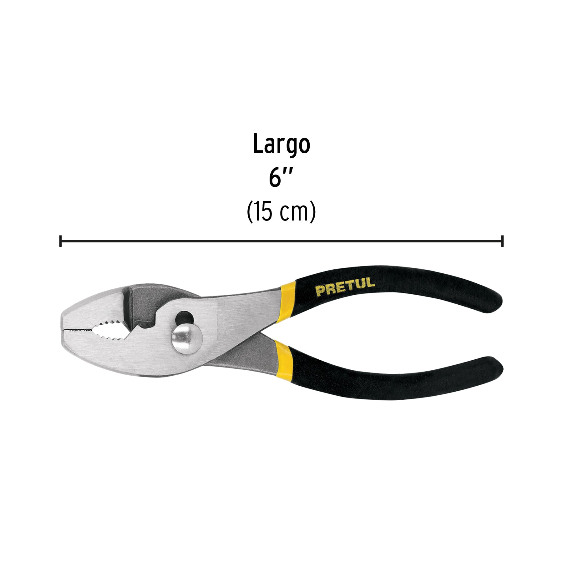 Pinza de chofer 6" mango de PVC, PRETUL