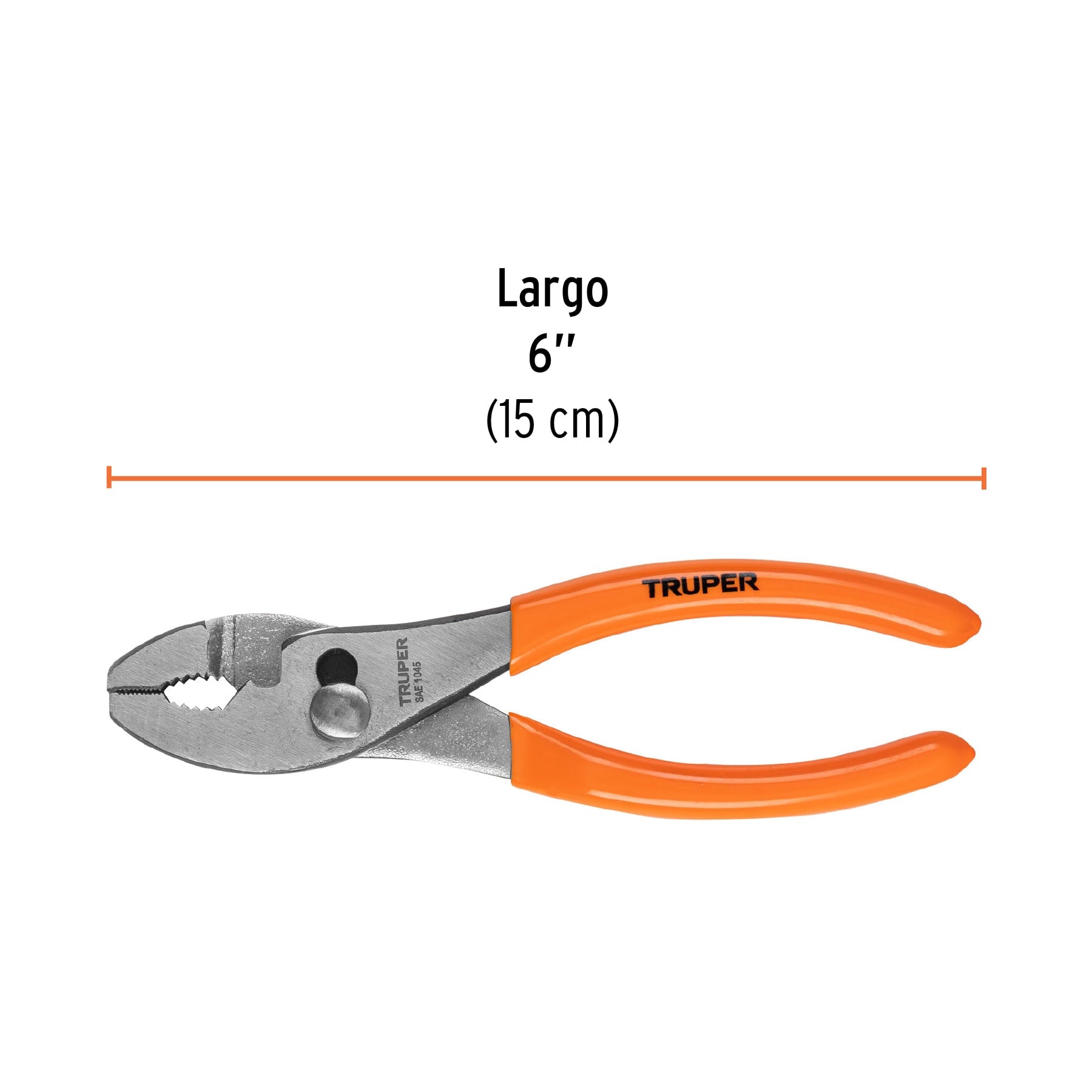 Pinza de chofer 6" mango de PVC, TRUPER
