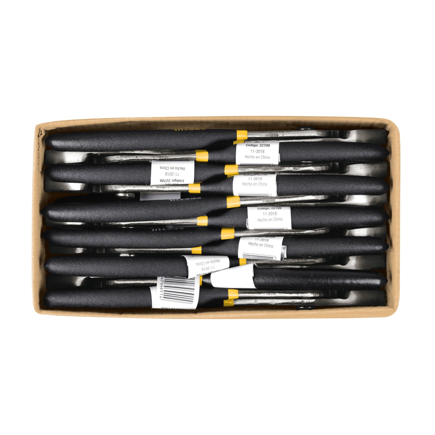 Pinza de chofer 8" mango de vinil, a granel, PRETUL
