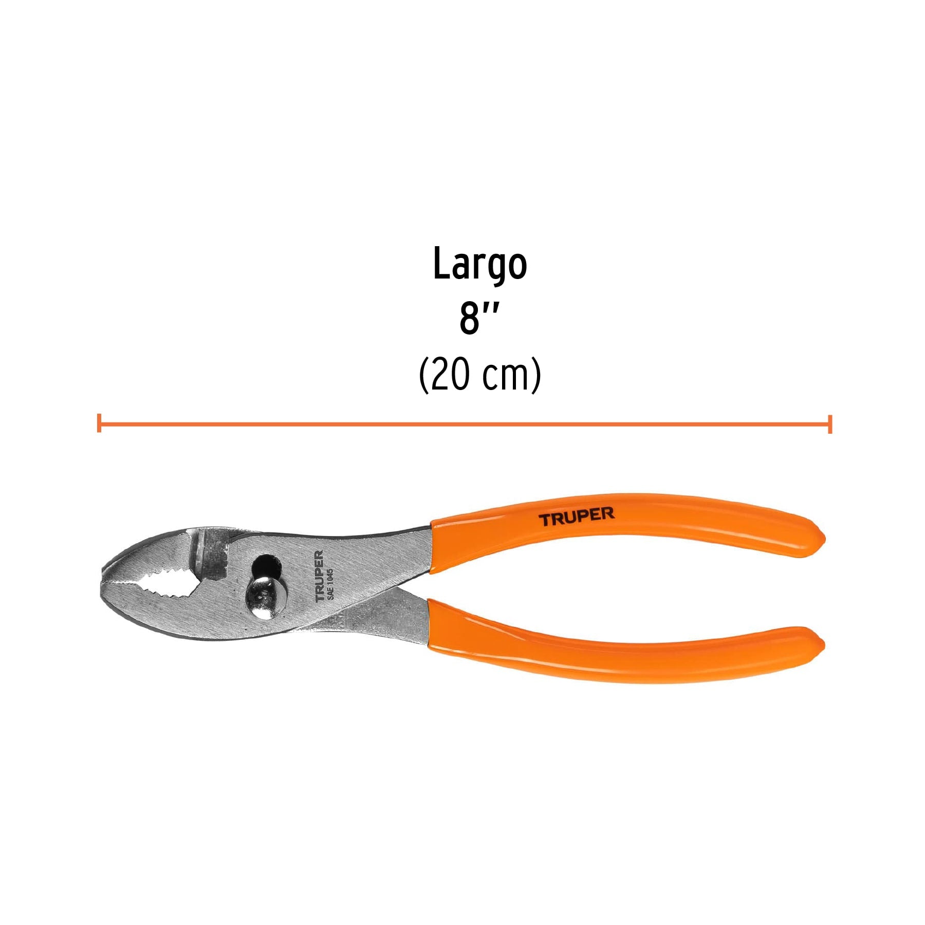 Pinza de chofer 8" mango de PVC, TRUPER