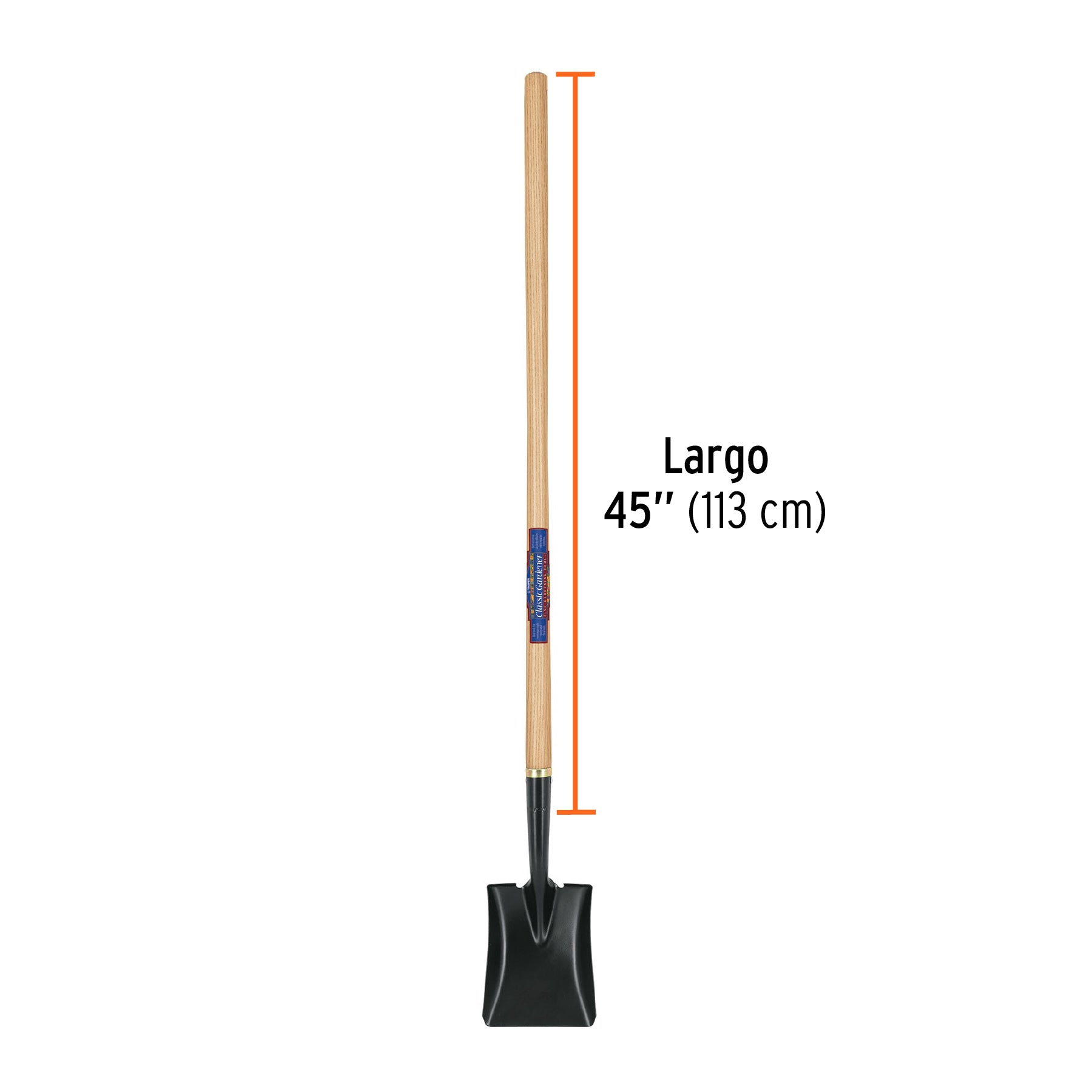 Pala cuadrada Classic Gardener, mango 45", TRUPER