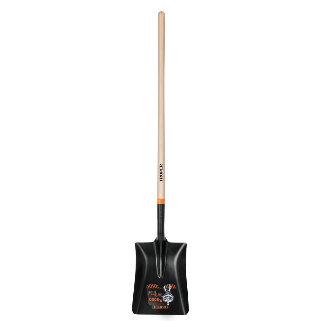 Pala T-2000 cuadrada, tipo español, mango largo 41", TRUPER