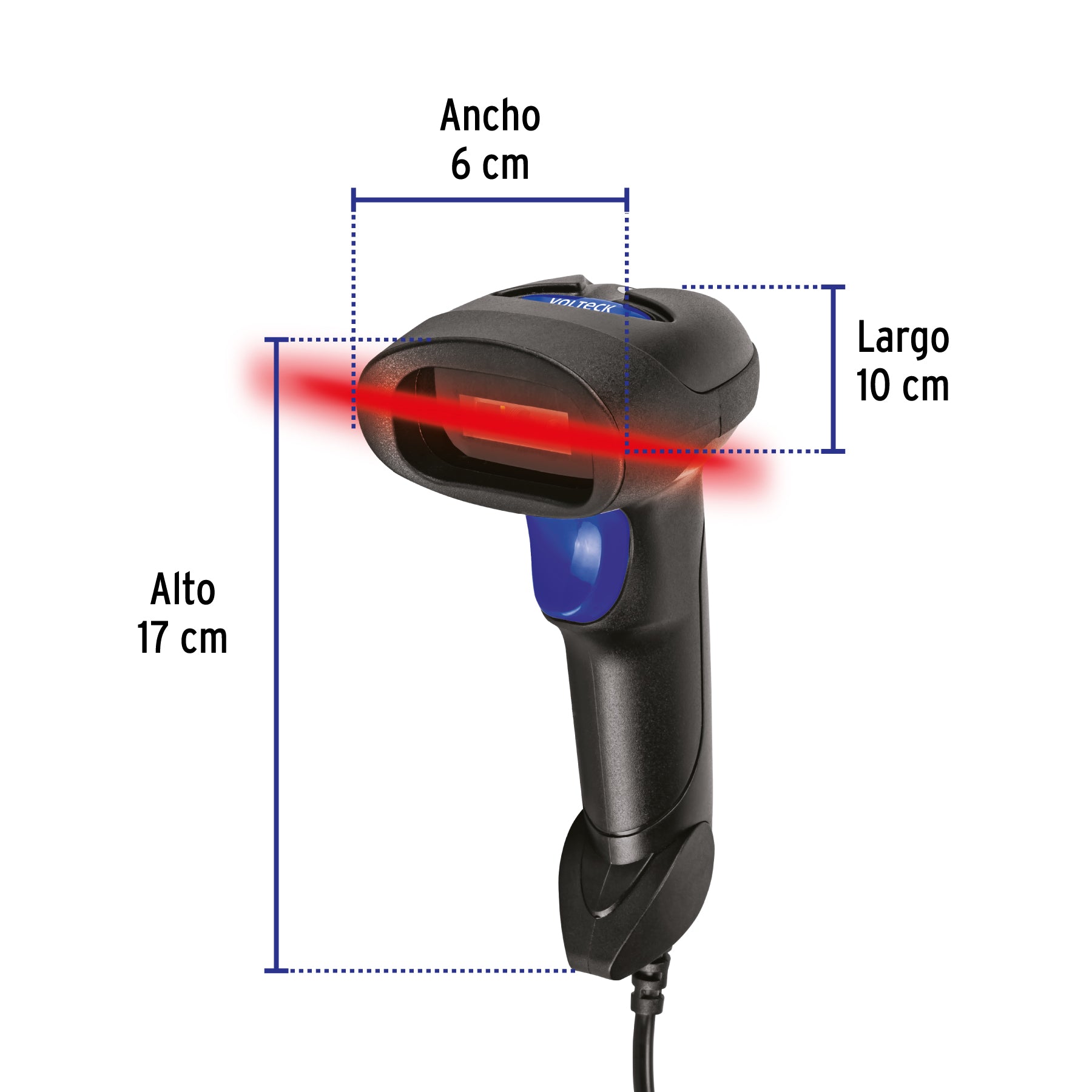Lector de código de barras 2D, alámbrico, USB, VOLTECK