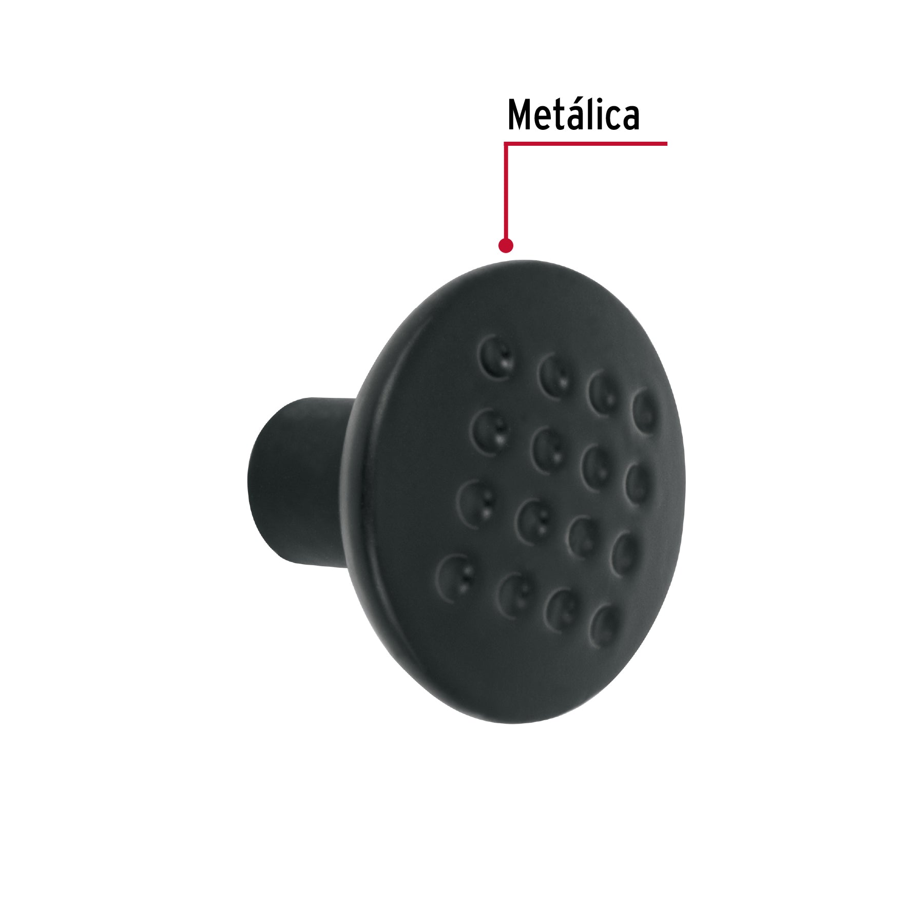Perilla estilo "Contempo" acabado negro, HERMEX