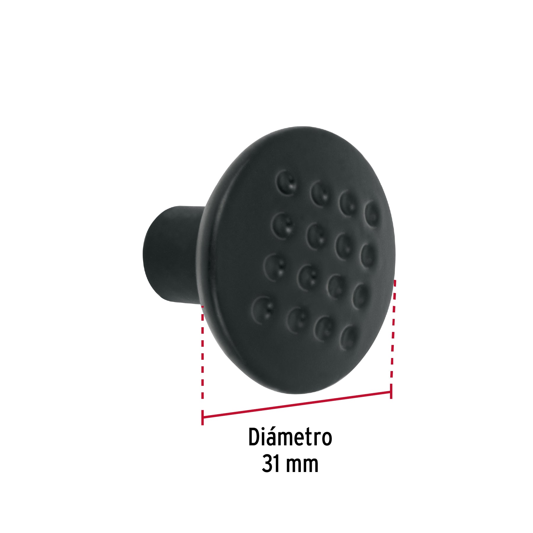 Perilla estilo "Contempo" acabado negro, HERMEX