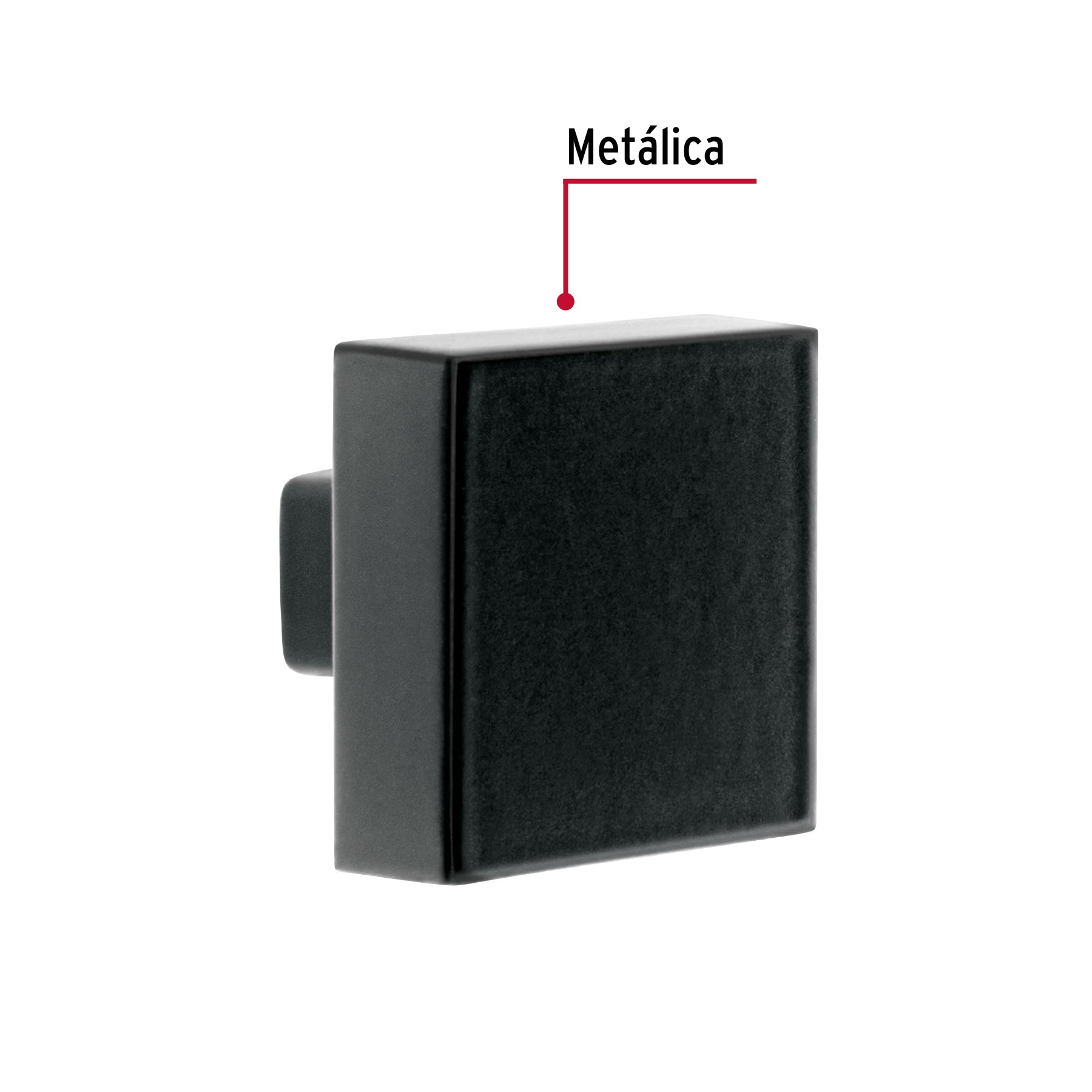 Perilla estilo "Andamio" acabado negro, HERMEX