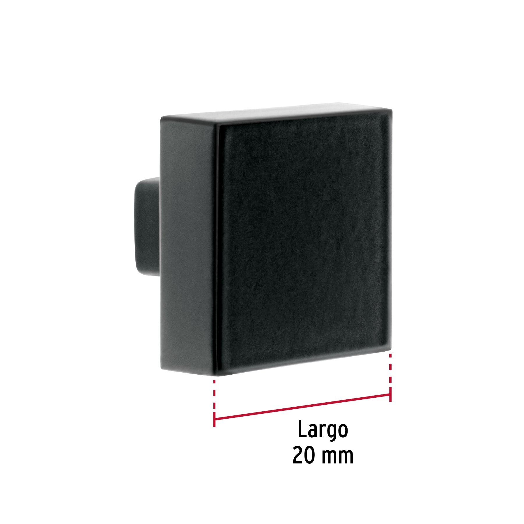 Perilla estilo "Andamio" acabado negro, HERMEX