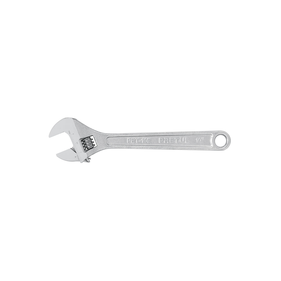 Llave ajustable (perico) 10" cromada, PRETUL