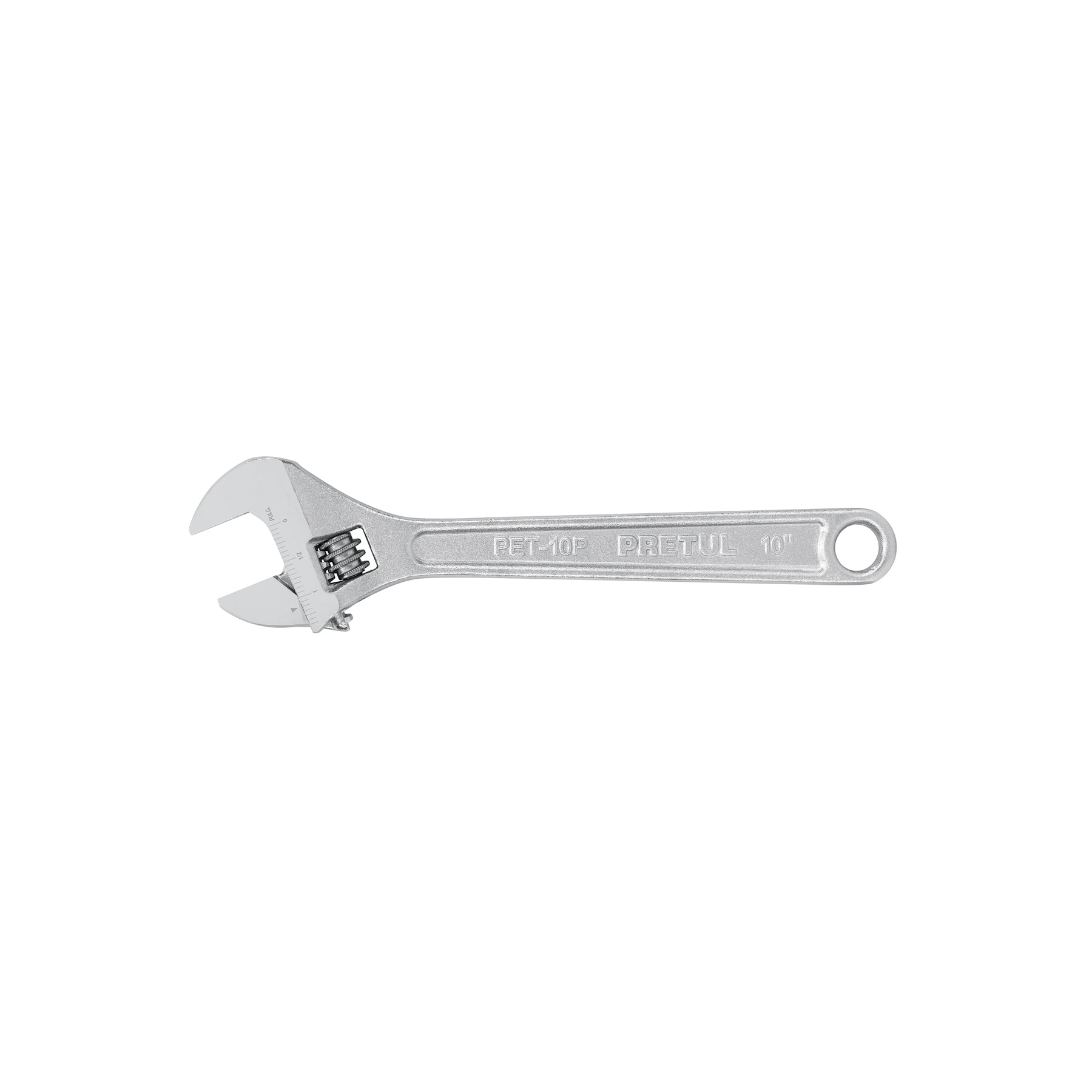 Llave ajustable (perico) 10" cromada, PRETUL