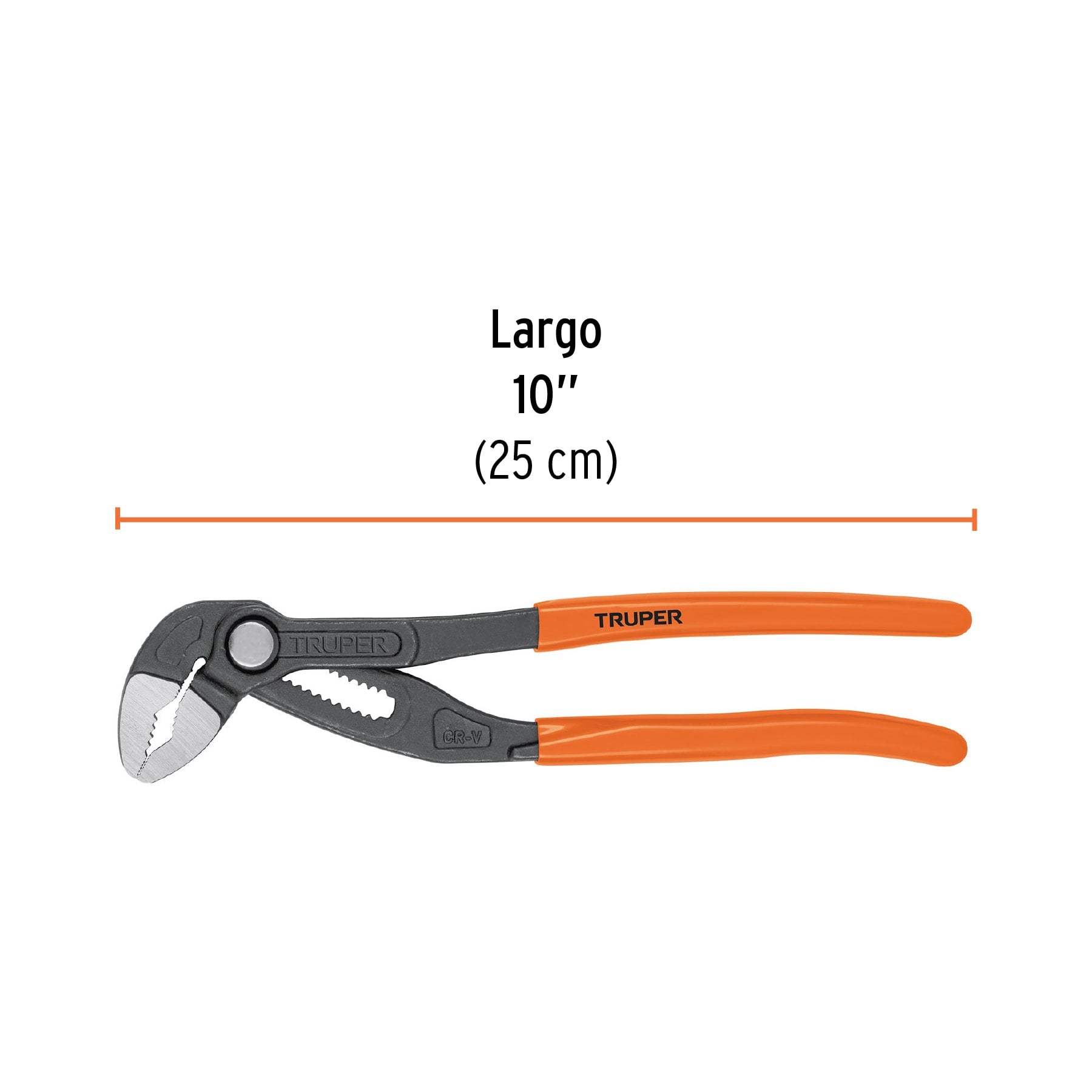 Pinza de extensión 10", mango de PVC, TRUPER