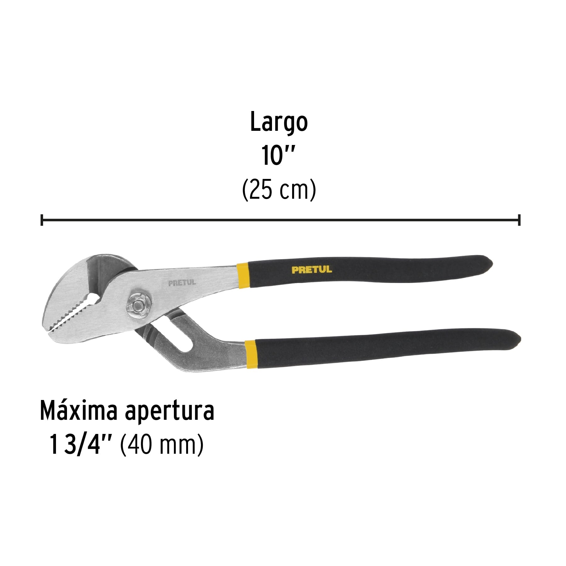 Pinza de extensión 10" mango de PVC, PRETUL