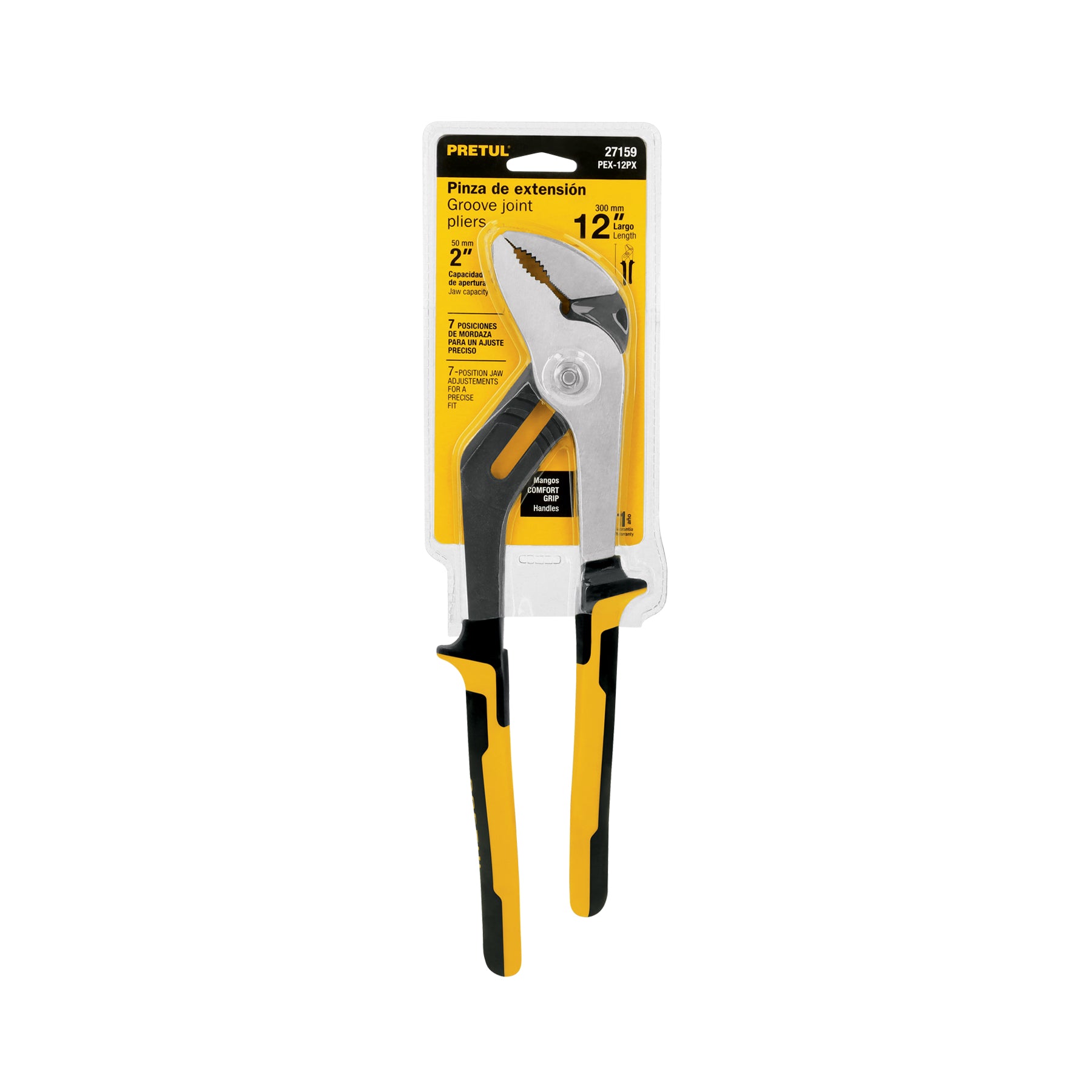 Pinza de extensión 12" mango Comfort Grip, PRETUL