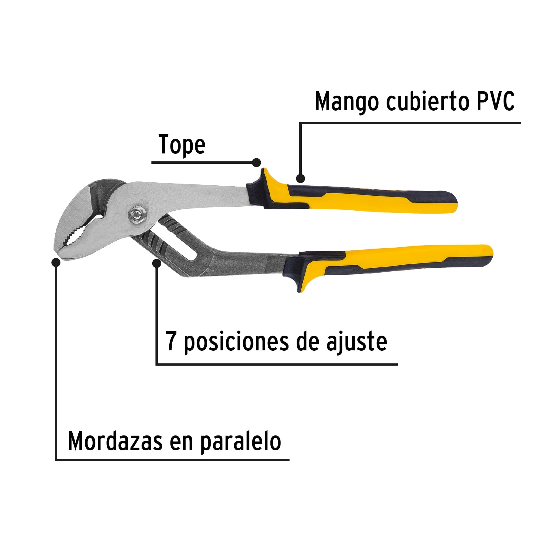 Pinza de extensión 12" mango Comfort Grip, PRETUL