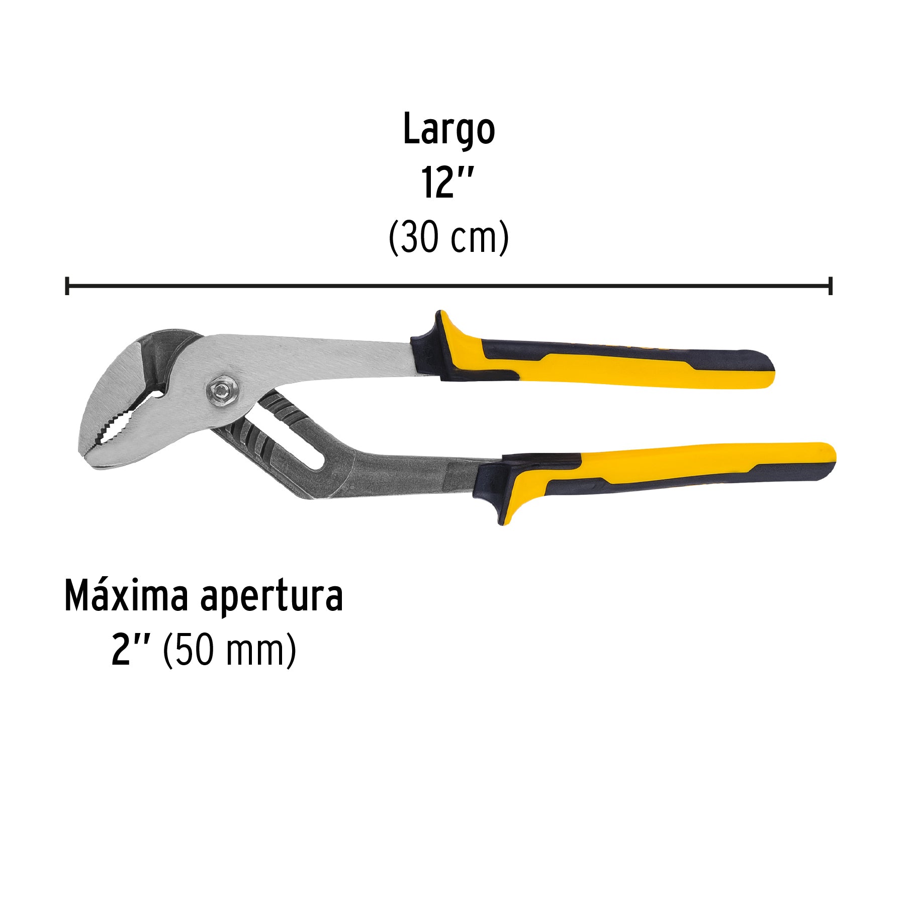 Pinza de extensión 12" mango Comfort Grip, PRETUL