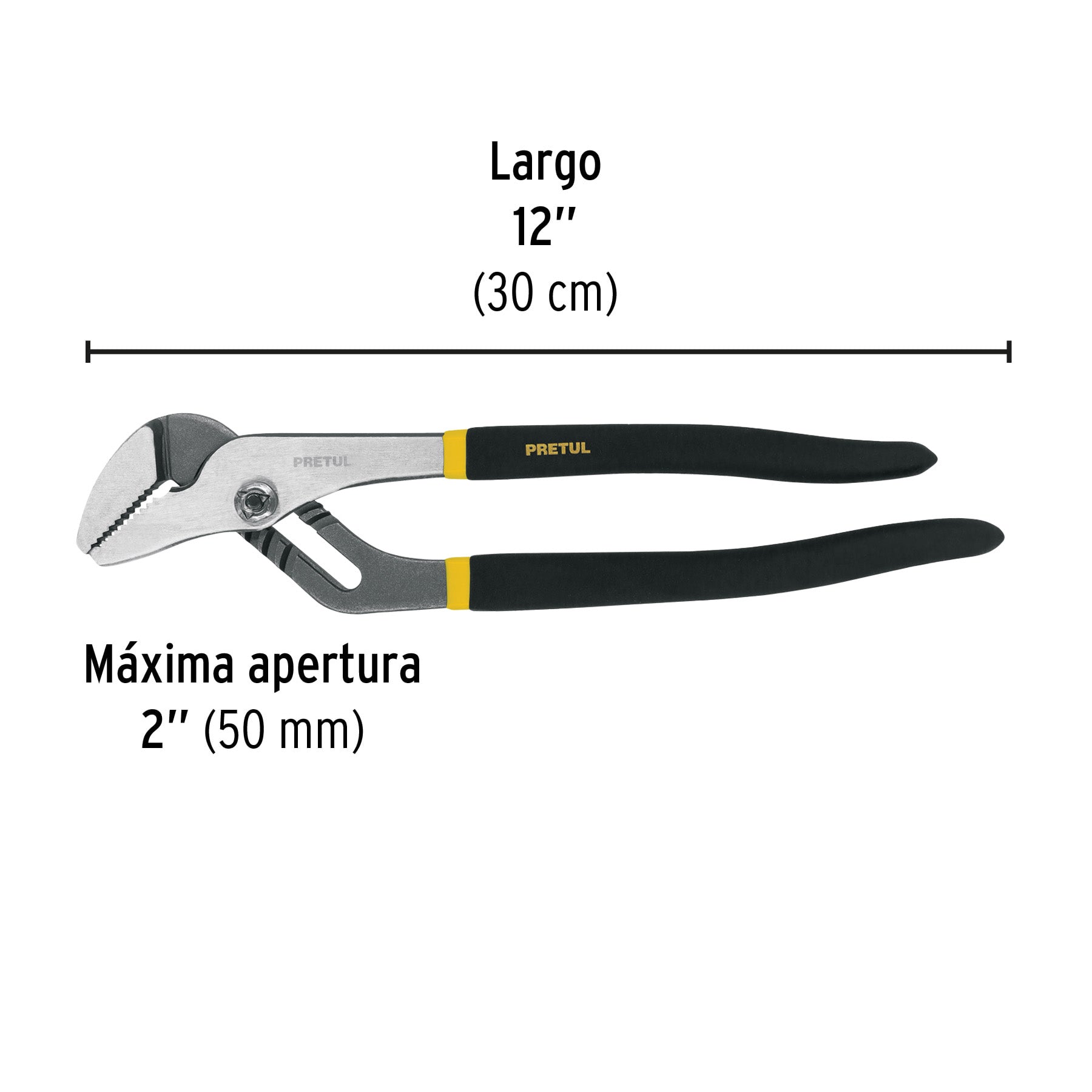 Pinza de extensión 12" mango de PVC, PRETUL