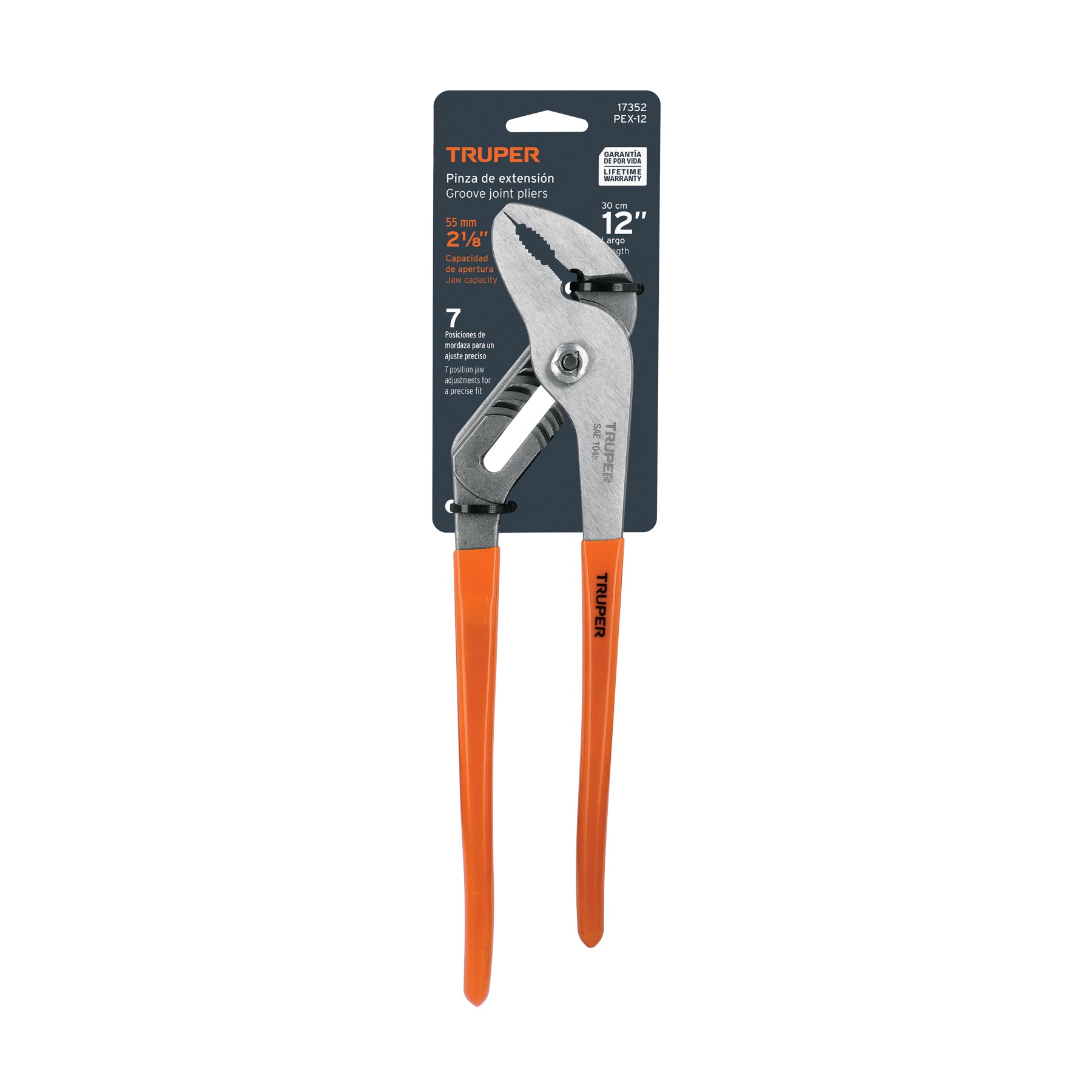 Pinza de extensión 12" mango de PVC, TRUPER