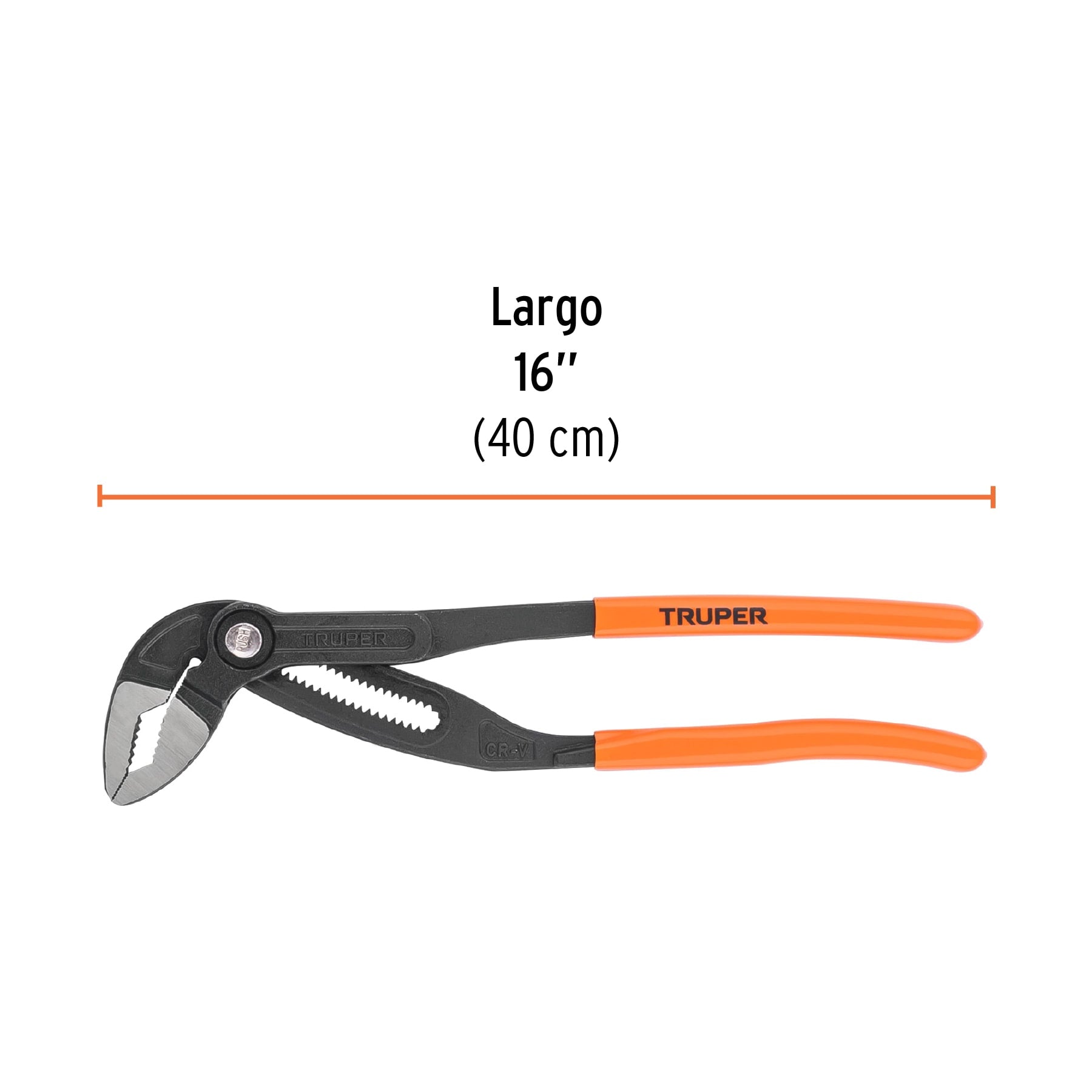 Pinza de extensión 16", mango de PVC, TRUPER