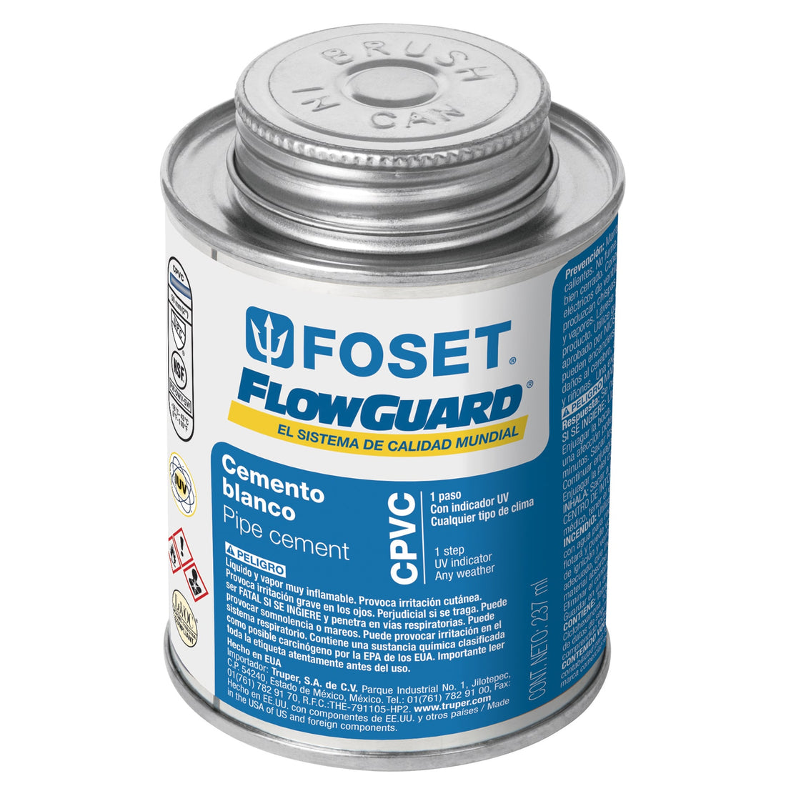 Pegamento blanco Flowguard para CPVC, bote 236 ml