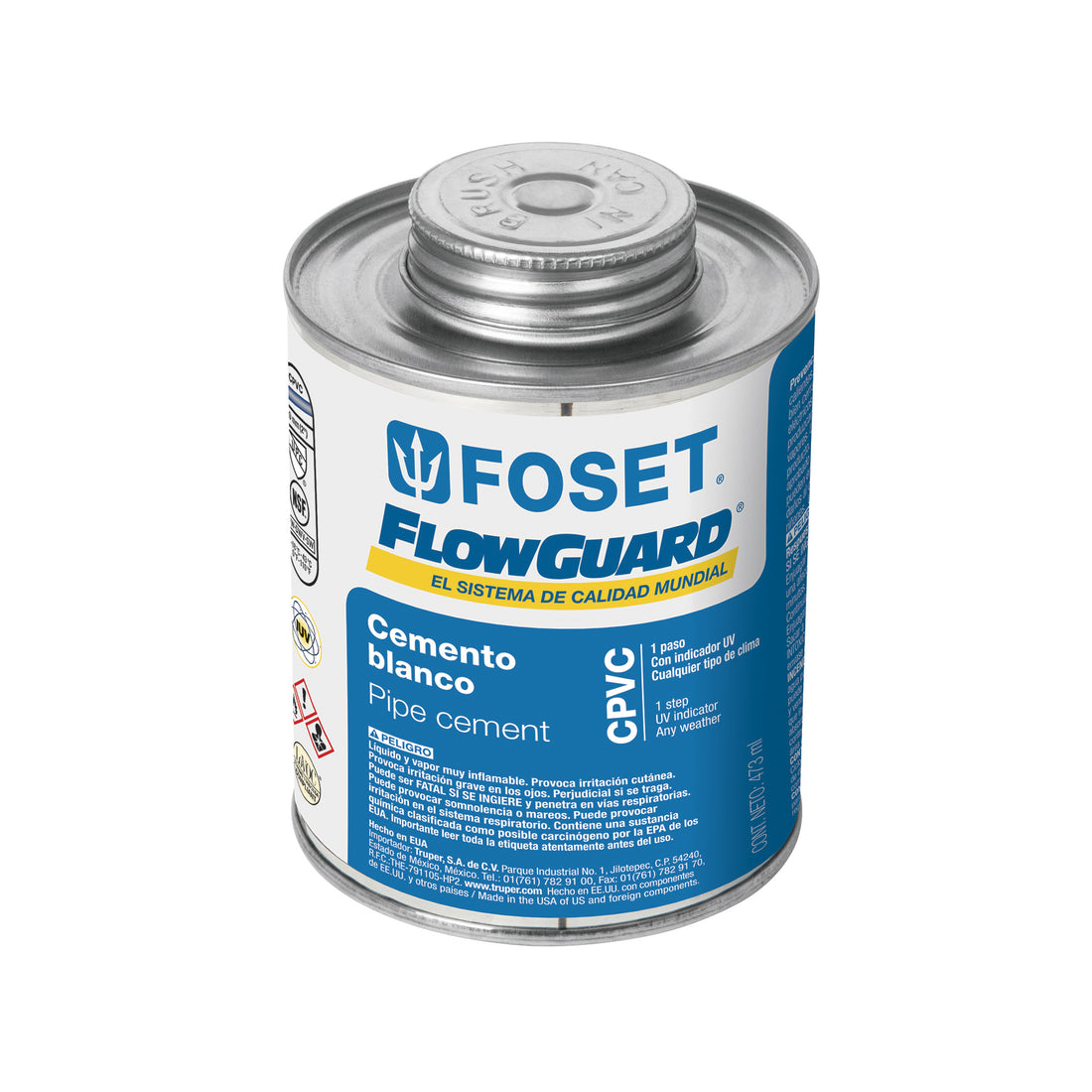Pegamento blanco Flowguard para CPVC, bote 473 ml